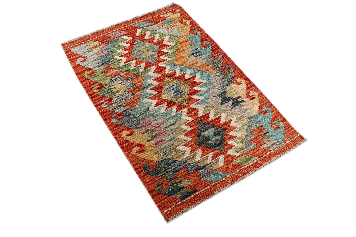 2' x 3' Multy Handmade Veggie Dye Kilim Rug Rectangular