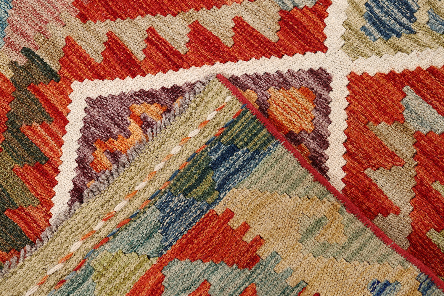 2' x 3' Multy Handmade Veggie Dye Kilim Rug Rectangular
