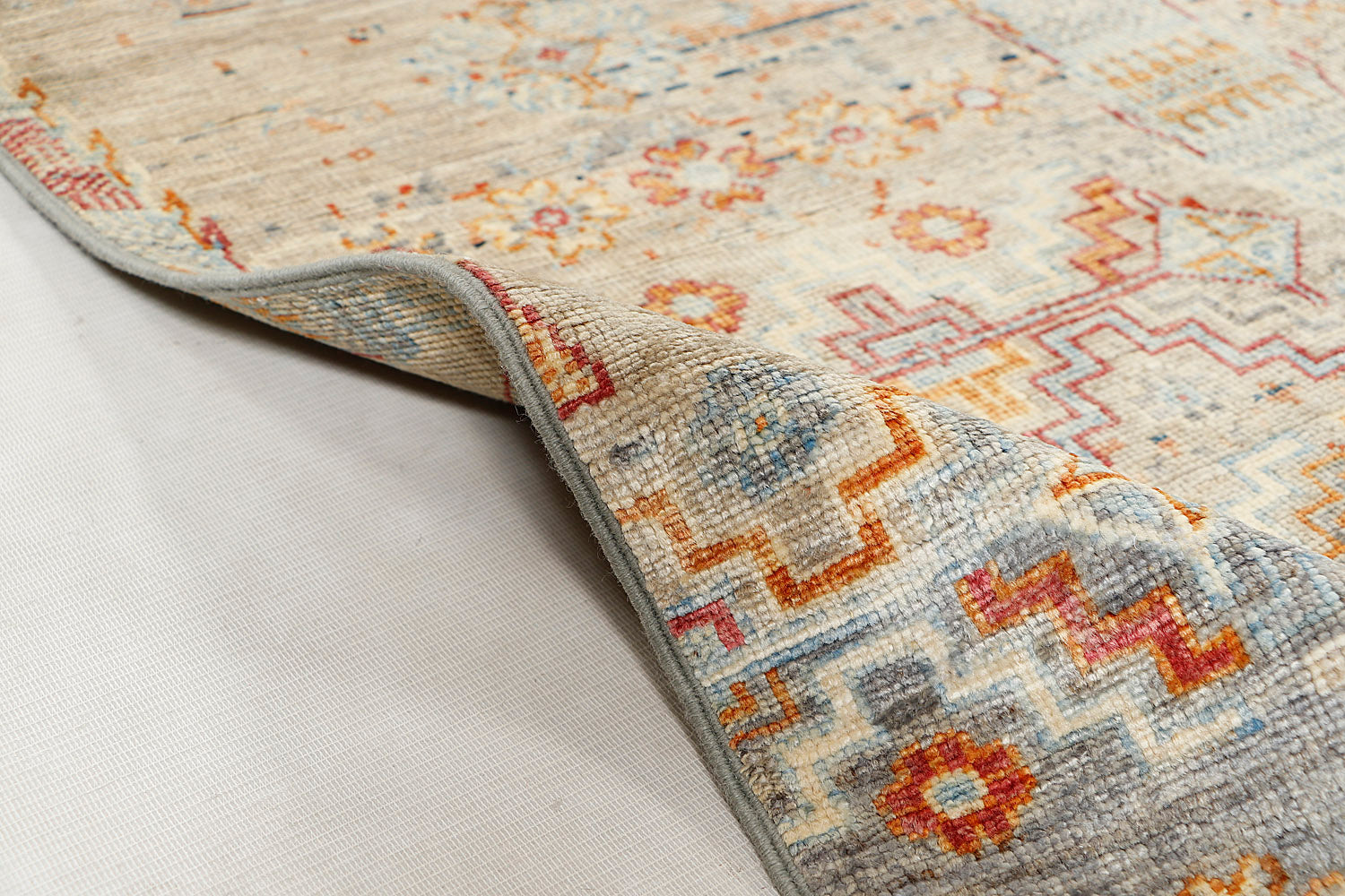 Khurjeen Persian Hand Knotted Wool Rug Multicolor 5'6" x 8'