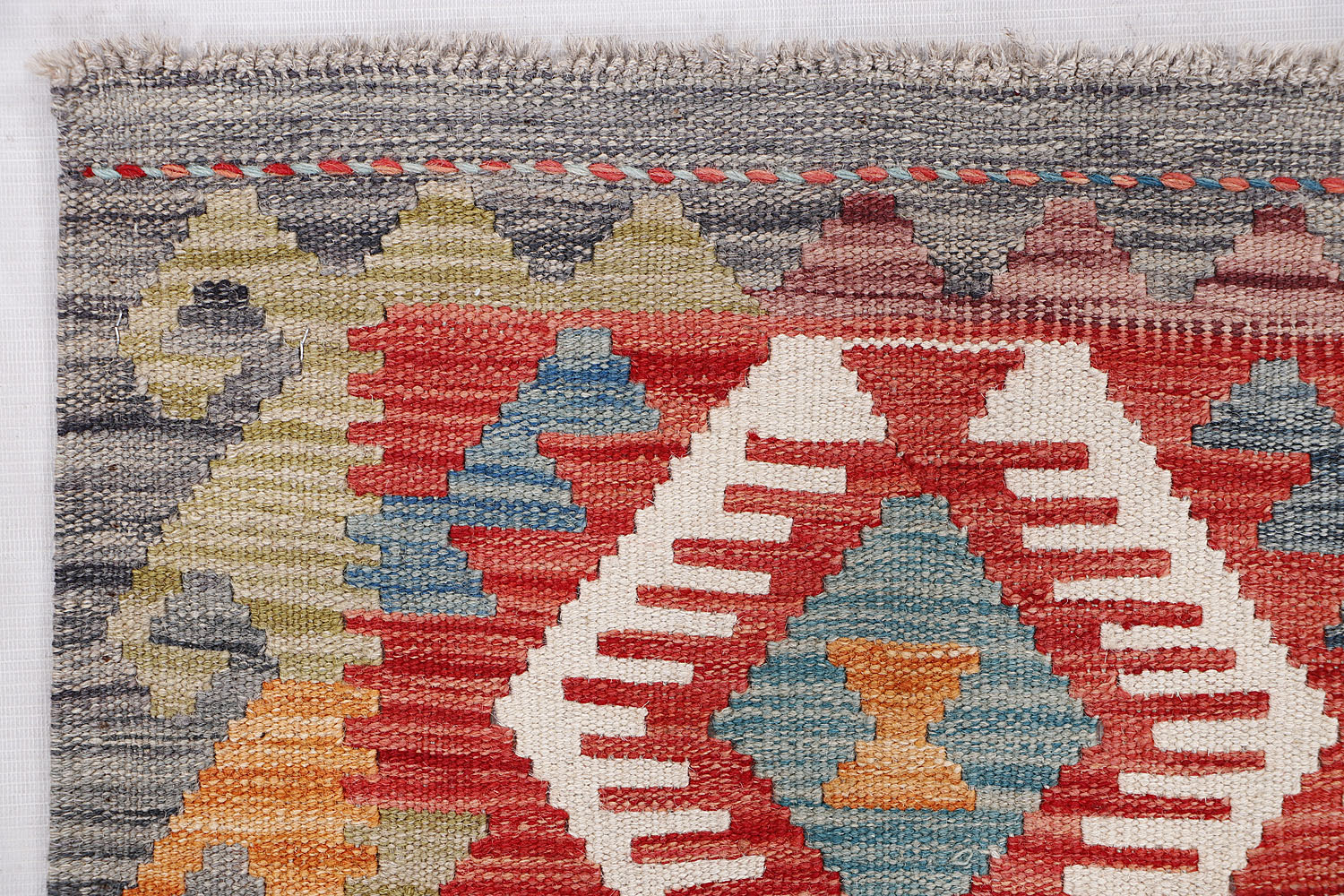 3' X 4' Multy Handmade Veggie Dye Kilim Rug Rectangular