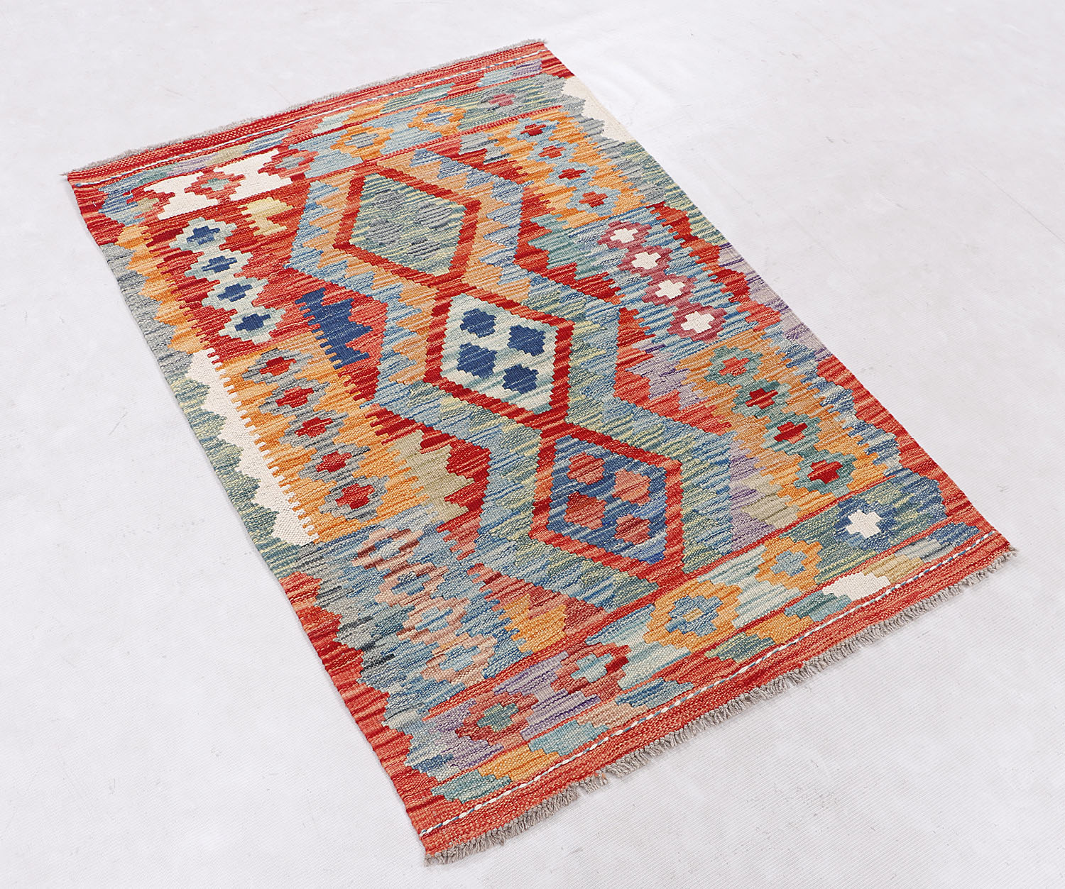 3' X 4' Multy Handmade Veggie Dye Kilim Rug Rectangular