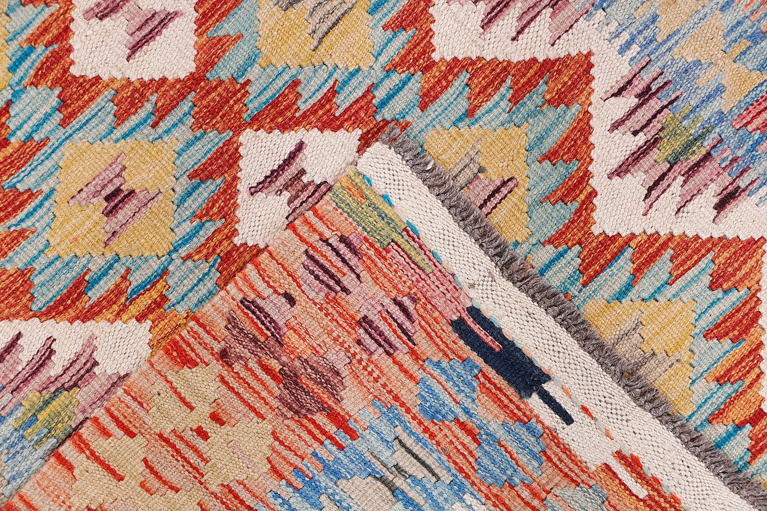 3' X 4' Multy Handmade Veggie Dye Kilim Rug Rectangular