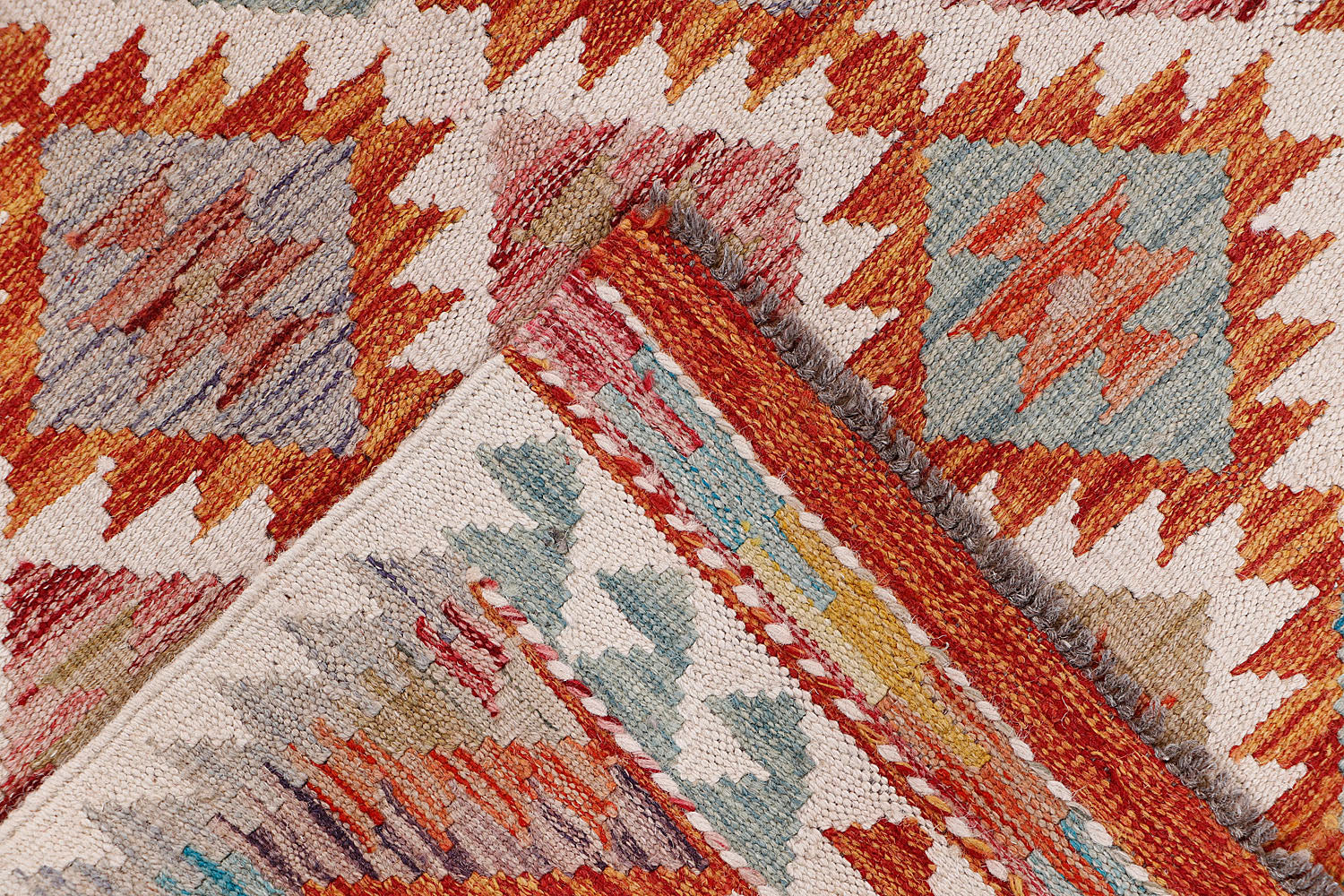 3' X 4' Multy Handmade Veggie Dye Kilim Rug Rectangular
