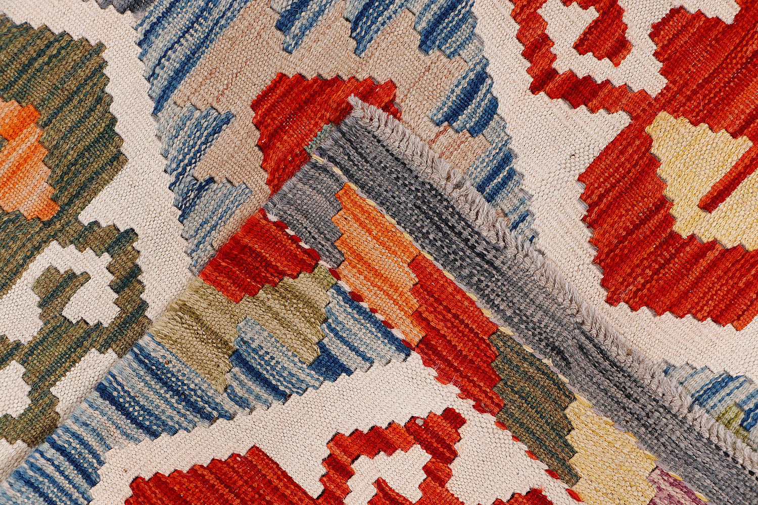 3' X 8' Multy Handmade Veggie Dye Kilim Rug Runner