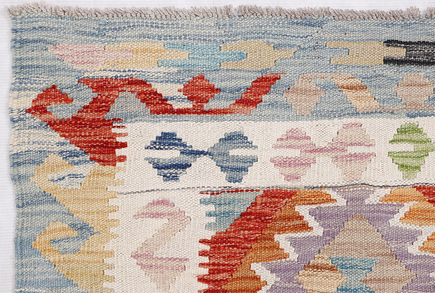 3' X 8' Multy Handmade Veggie Dye Kilim Rug Runner
