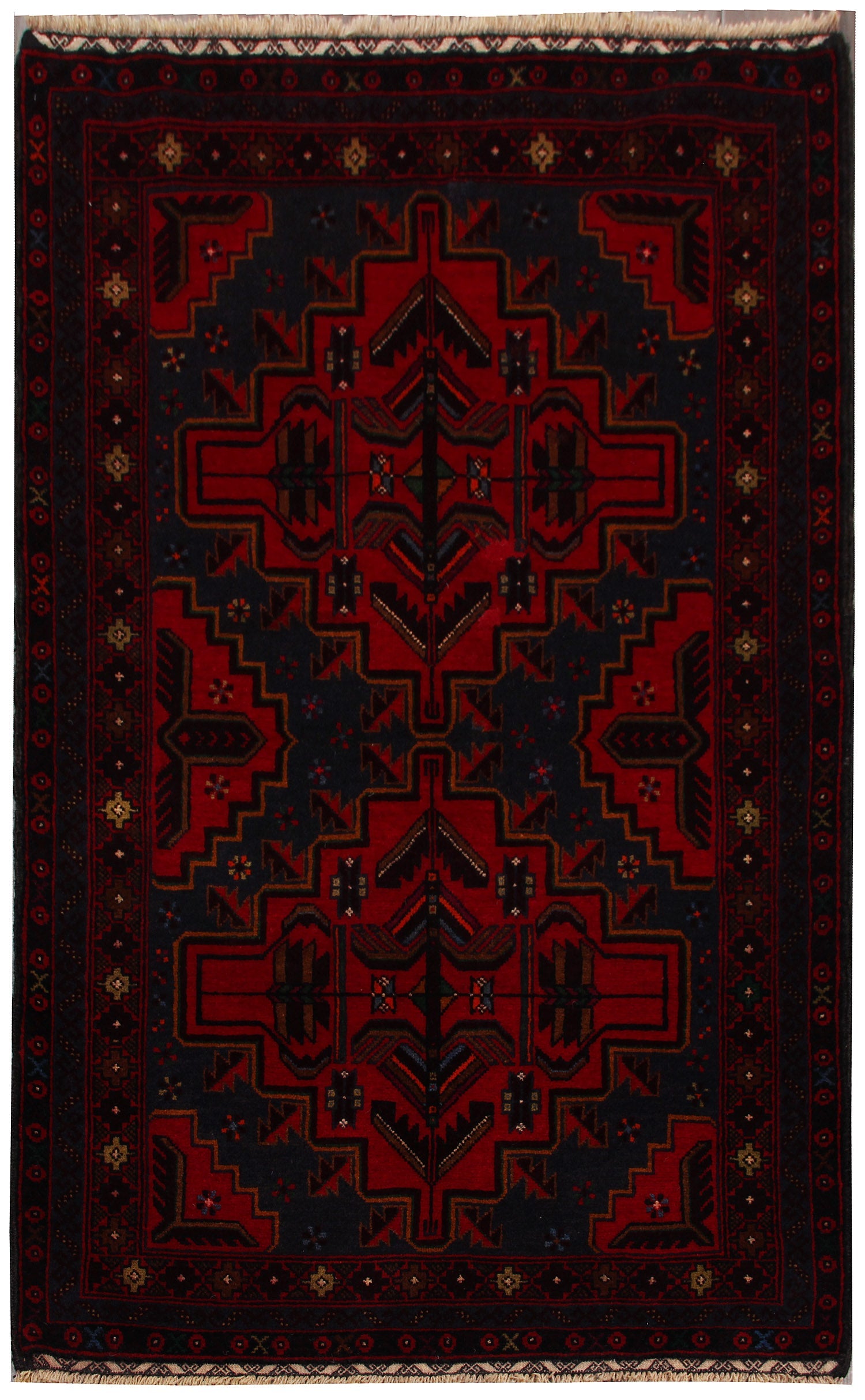 Handmade Adraskan Baluchi Afghan Rug