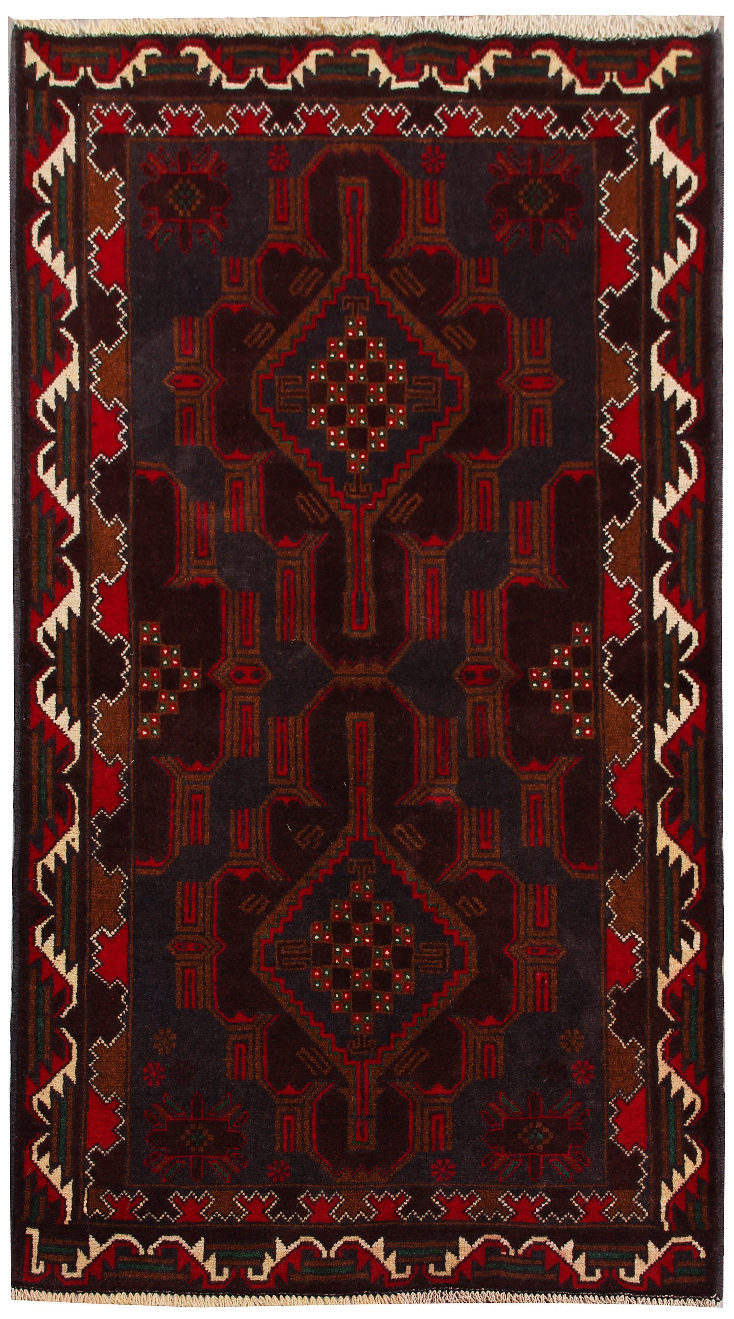 Handmade Adraskan Baluchi Afghan Rug