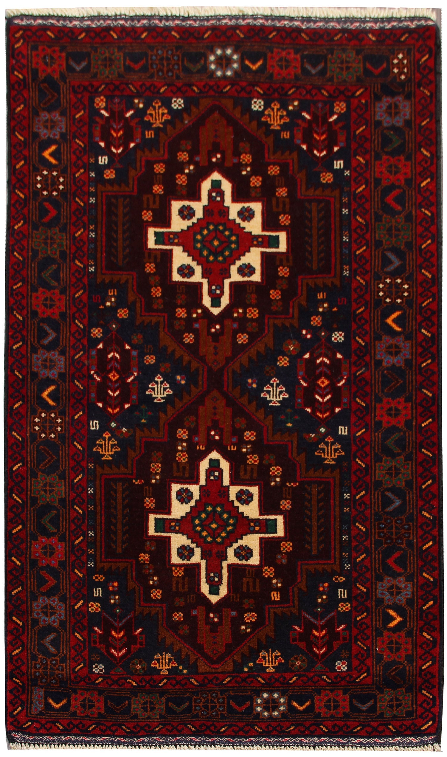 Handmade Adraskan Baluchi Afghan Rug