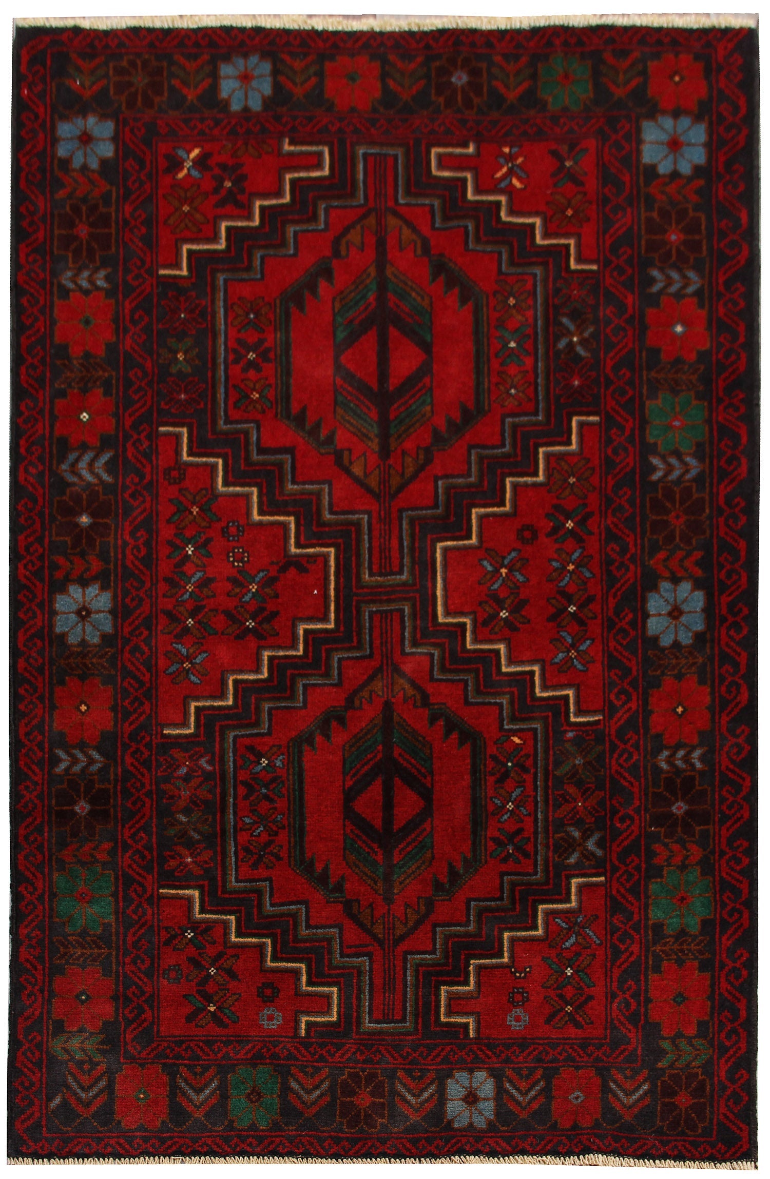 Handmade Adraskan Baluchi Afghan Rug