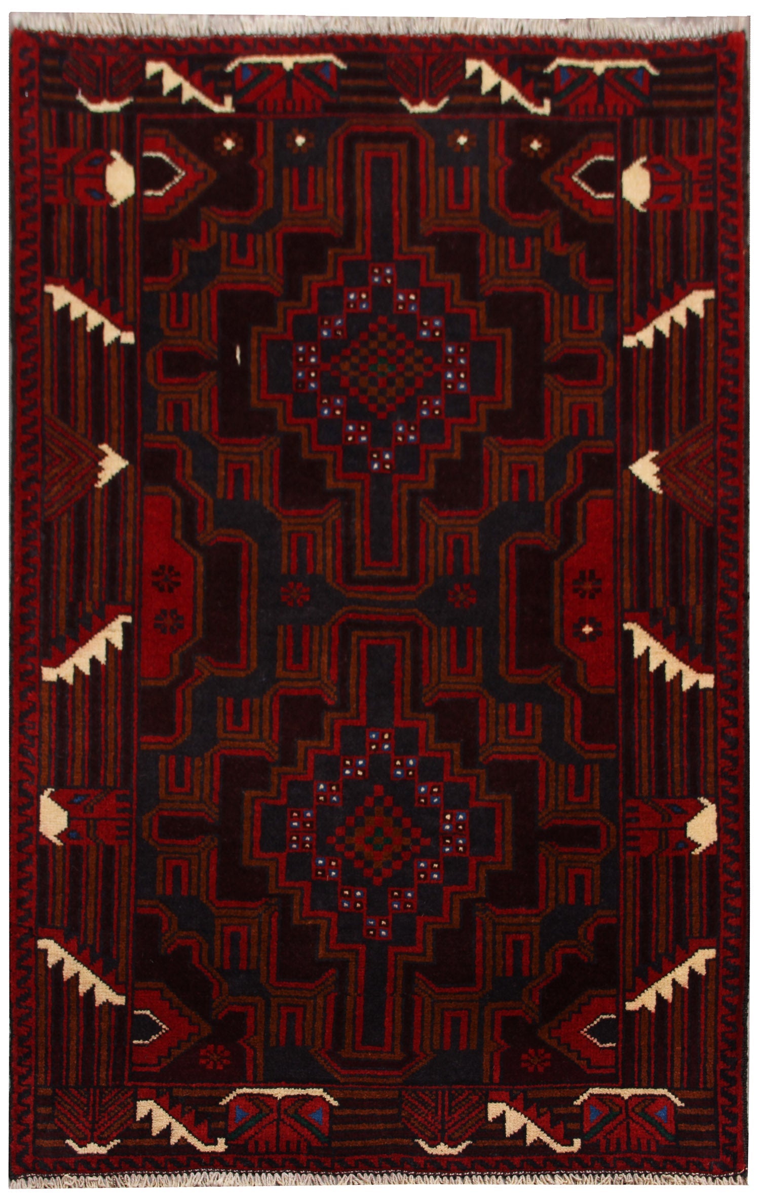 Handmade Adraskan Baluchi Afghan Rug
