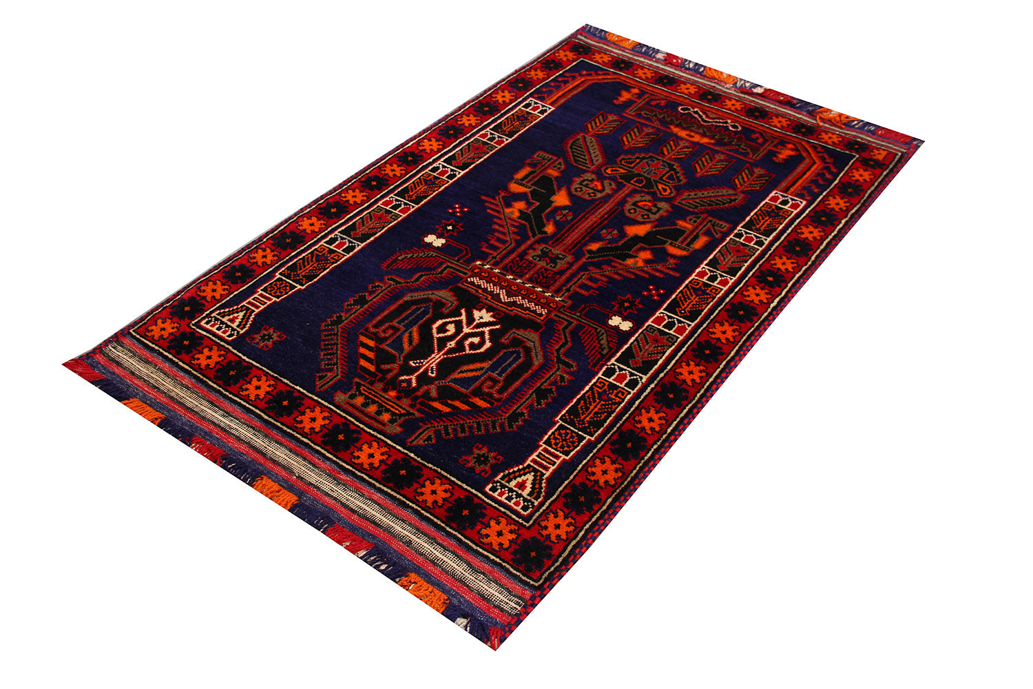 Handmade Adraskan Baluchi Afghan Rug