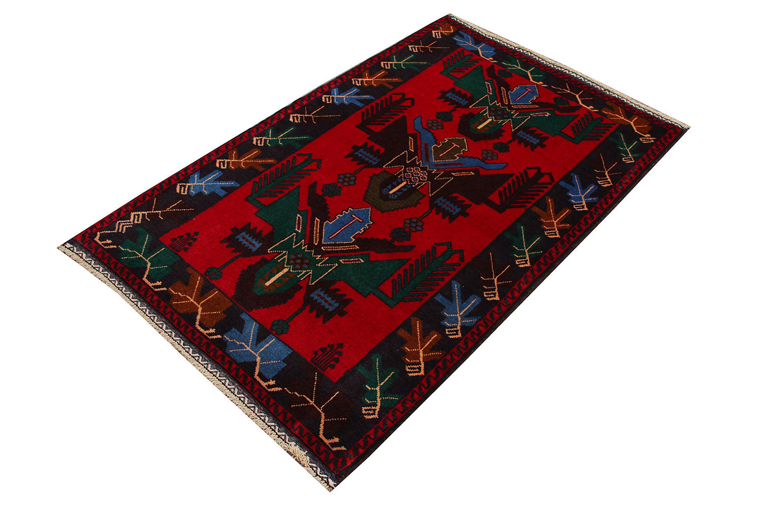 Handmade Adraskan Baluchi Afghan Rug
