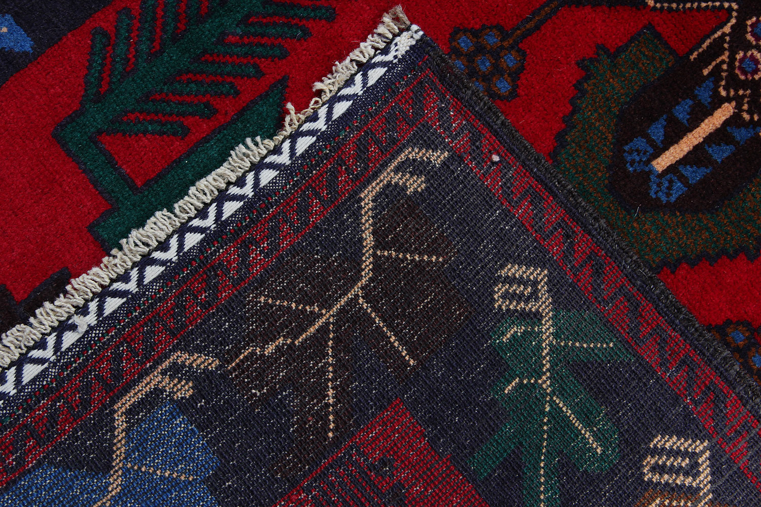 Handmade Adraskan Baluchi Afghan Rug