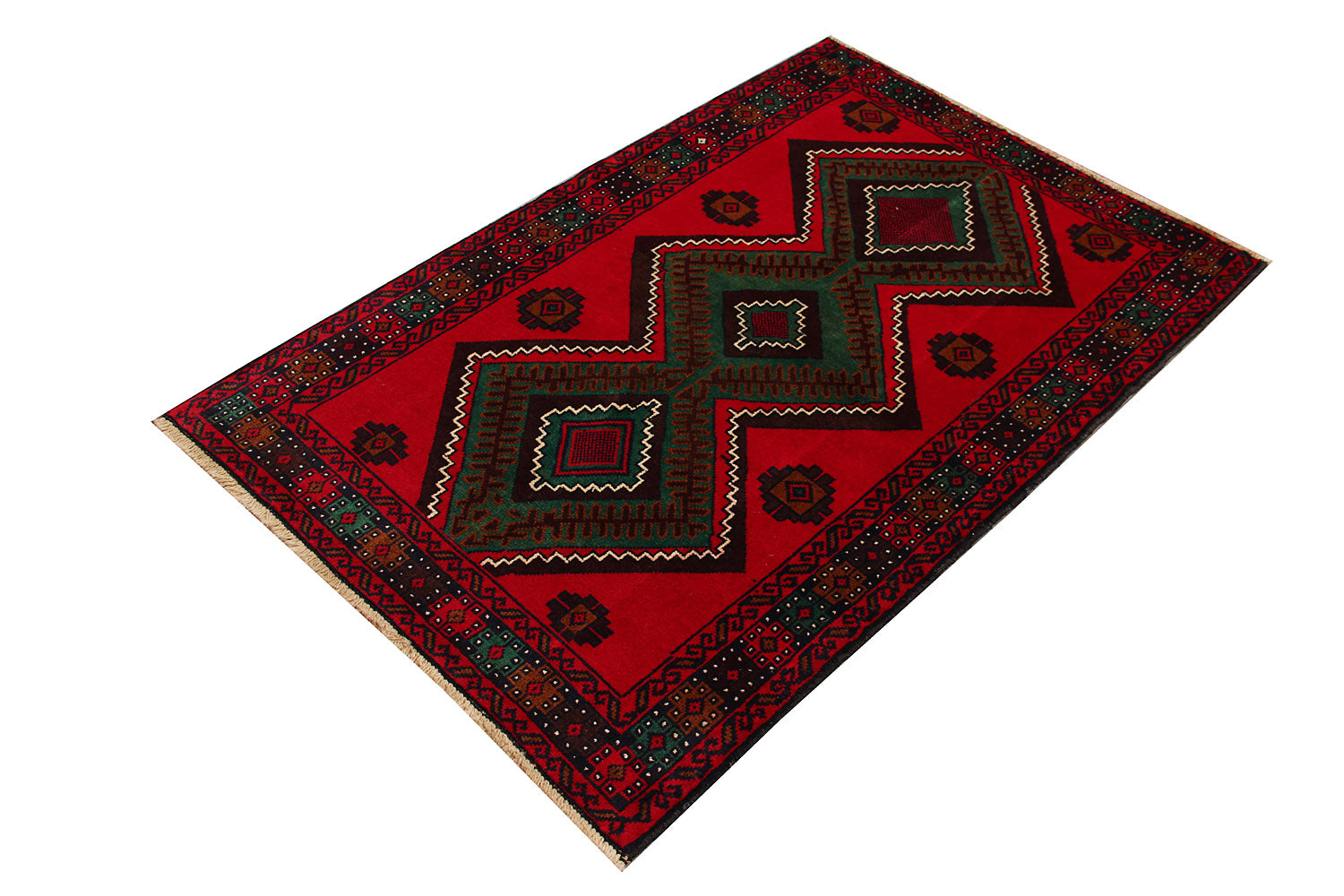 Handmade Adraskan Baluchi Afghan Rug