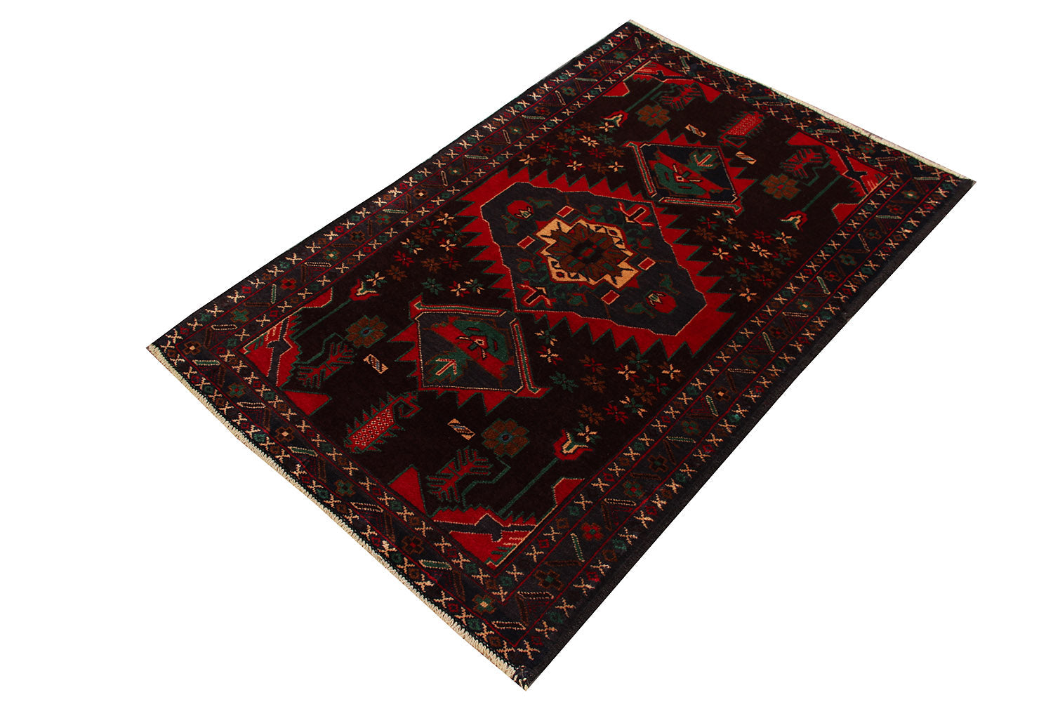 Handmade Adraskan Baluchi Afghan Rug