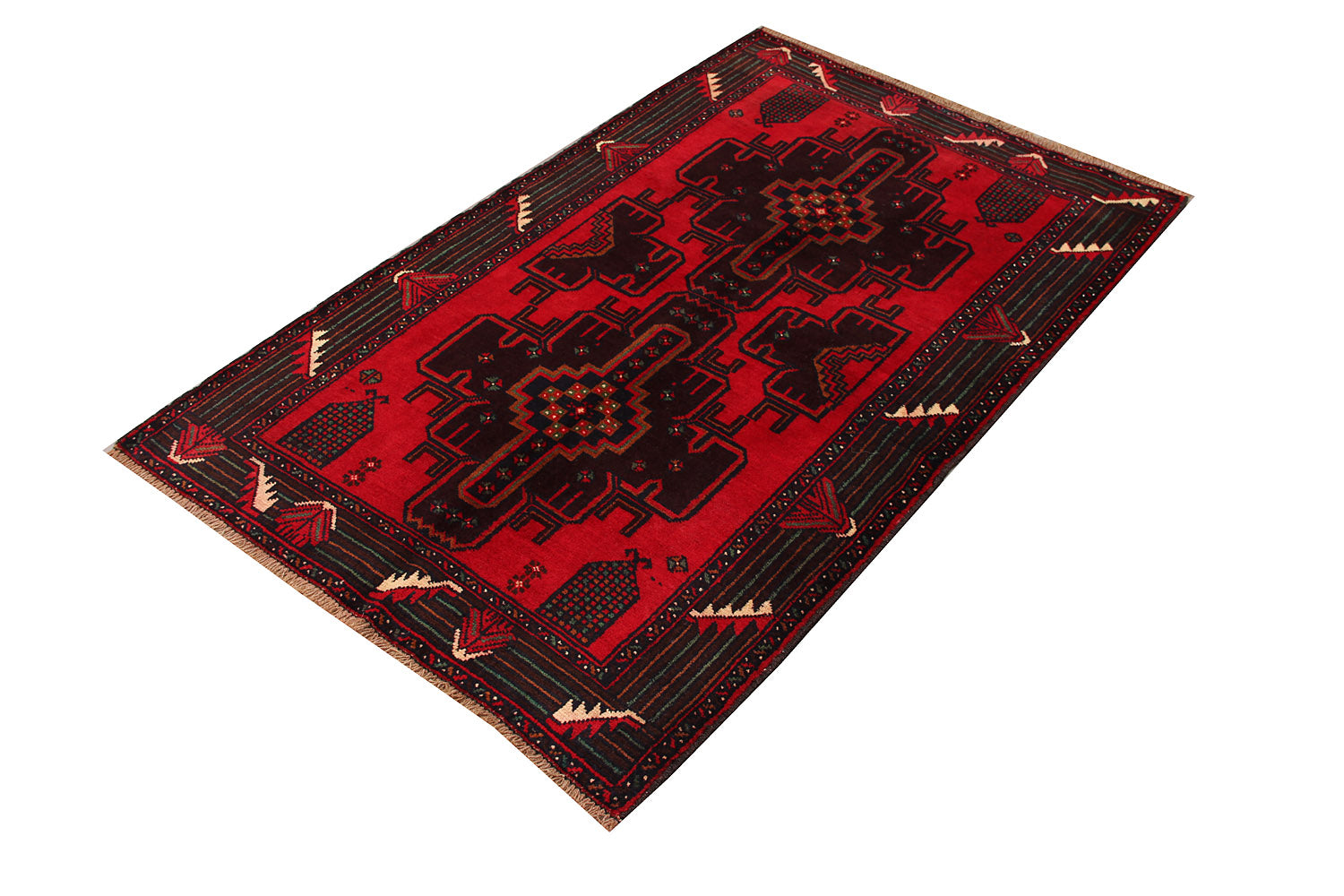 Handmade Adraskan Baluchi Afghan Rug