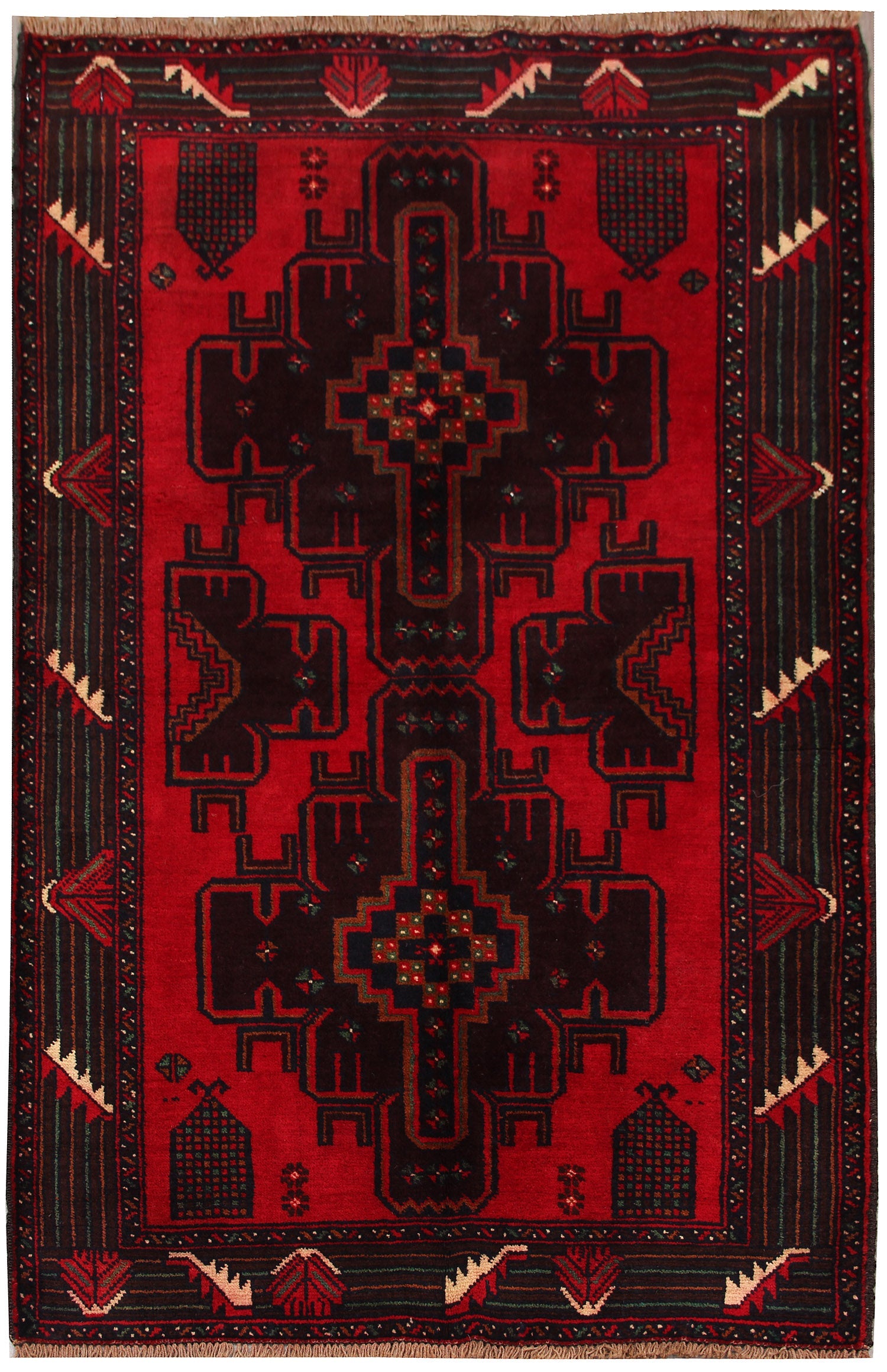 Handmade Adraskan Baluchi Afghan Rug