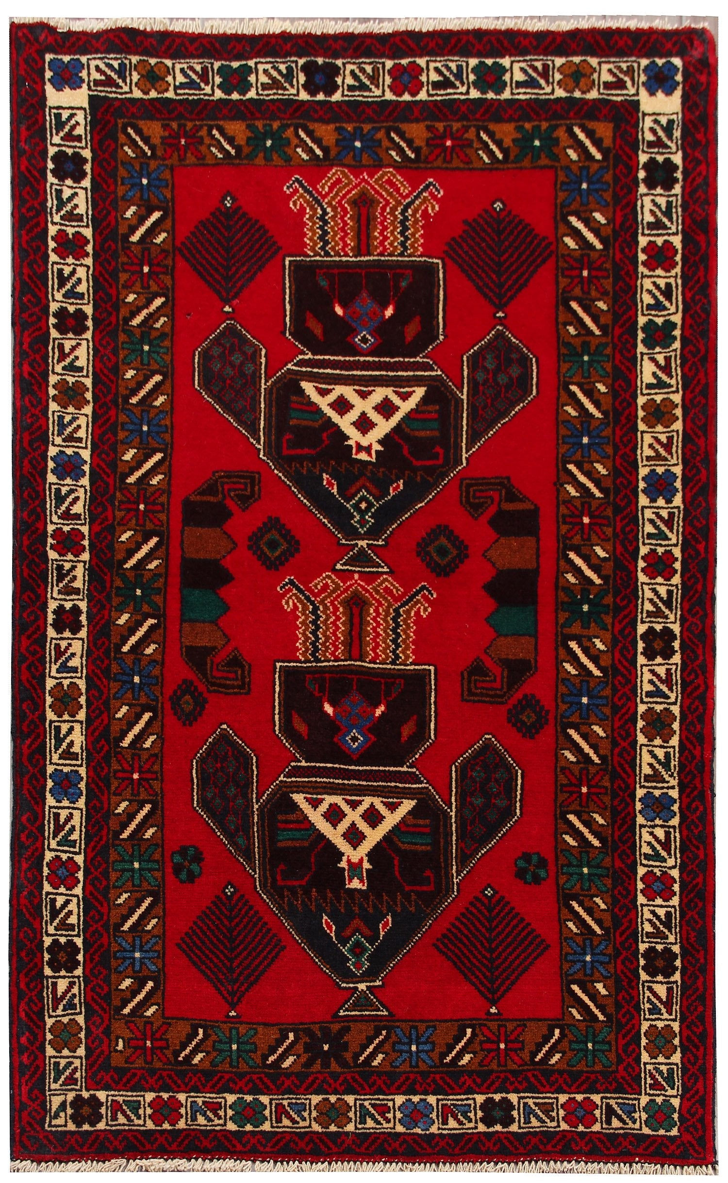Handmade Adraskan Baluchi Afghan Rug