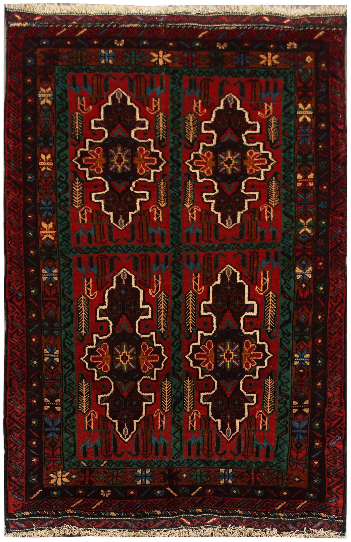 Handmade Adraskan Baluchi Afghan Rug