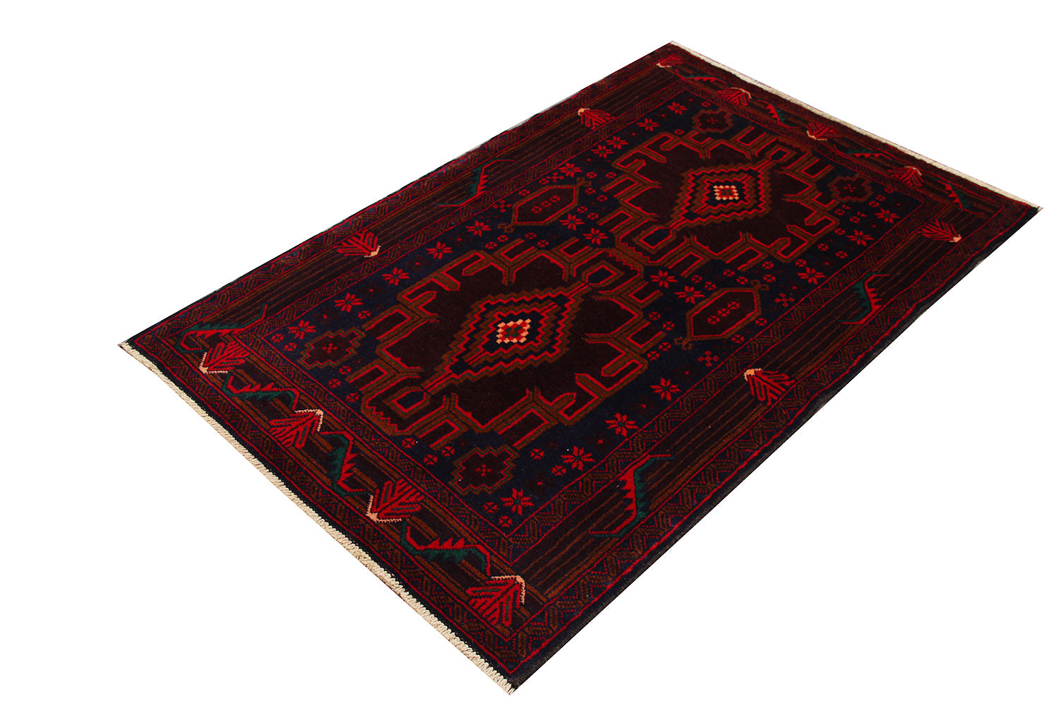 Handmade Adraskan Baluchi Afghan Rug