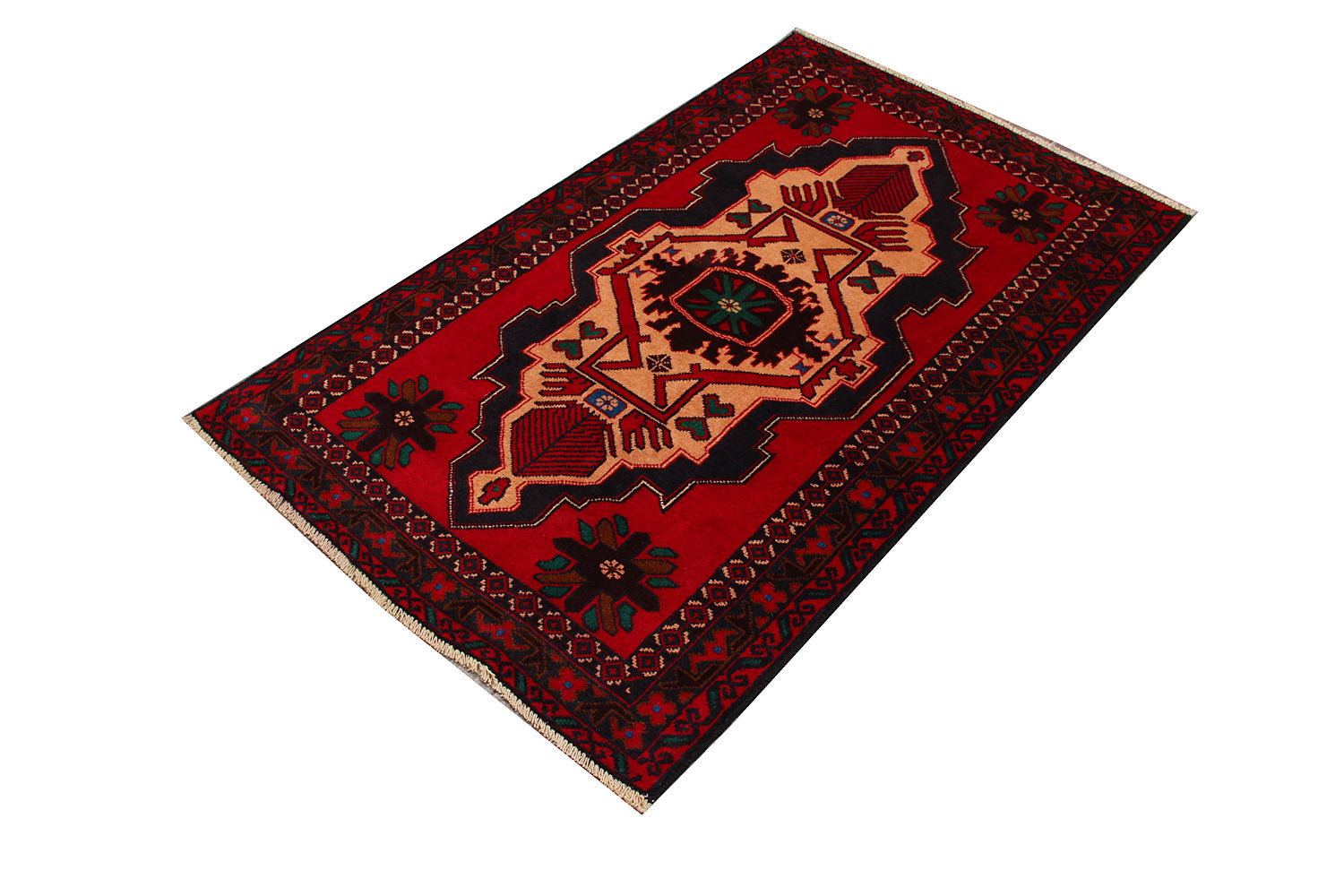 Handmade Adraskan Baluchi Afghan Rug