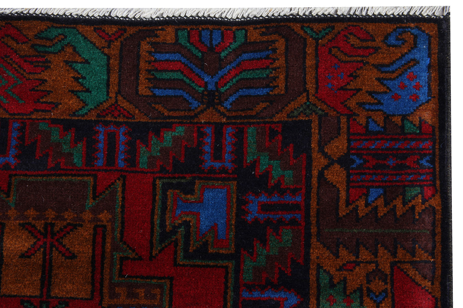 Handmade Adraskan Baluchi Afghan Rug