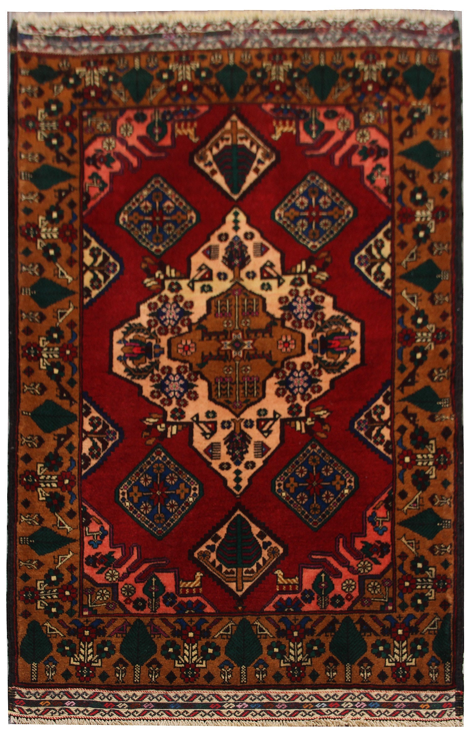 Handmade Adraskan Baluchi Afghan Rug