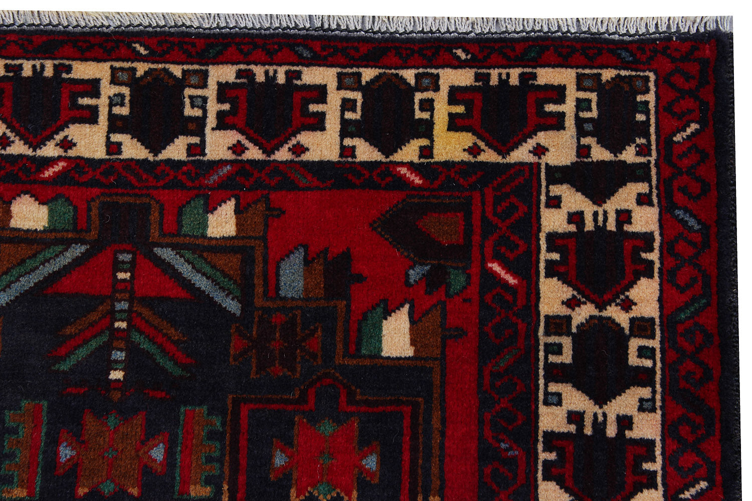 Handmade Adraskan Baluchi Afghan Rug