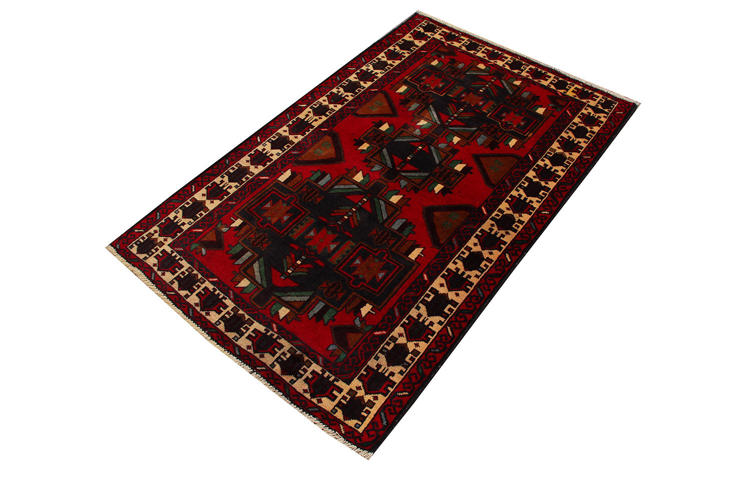 Handmade Adraskan Baluchi Afghan Rug