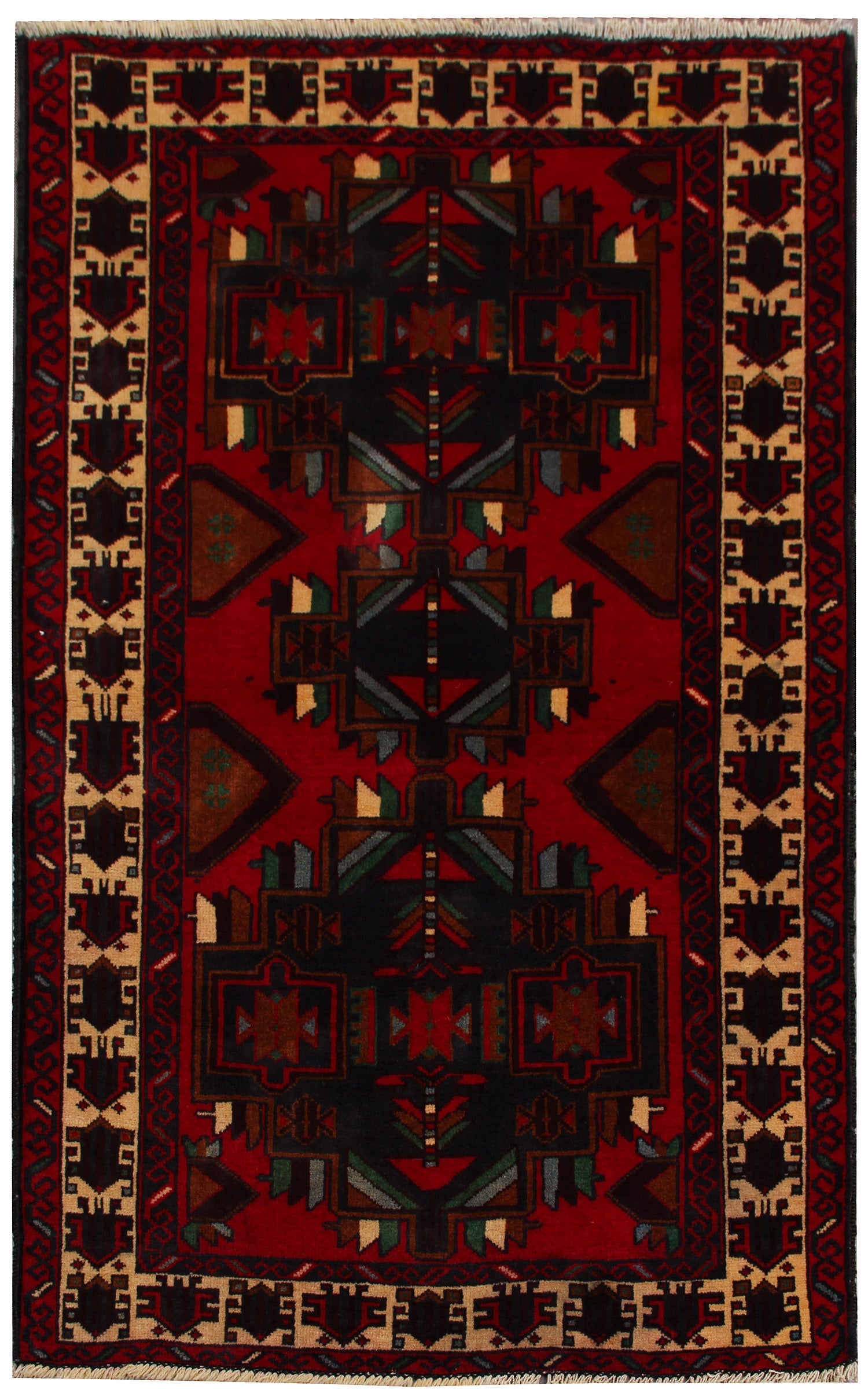 Handmade Adraskan Baluchi Afghan Rug
