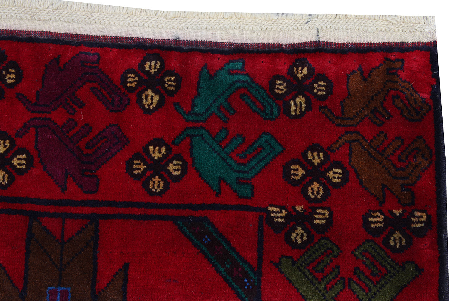 Handmade Adraskan Baluchi Afghan Rug