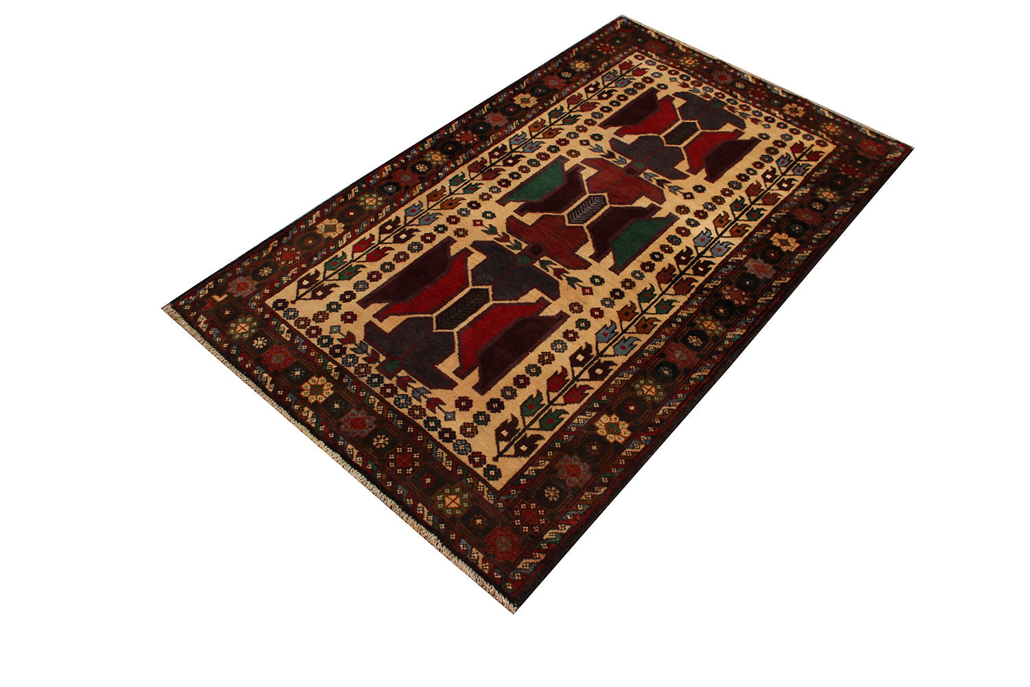 Handmade Adraskan Baluchi Afghan Rug