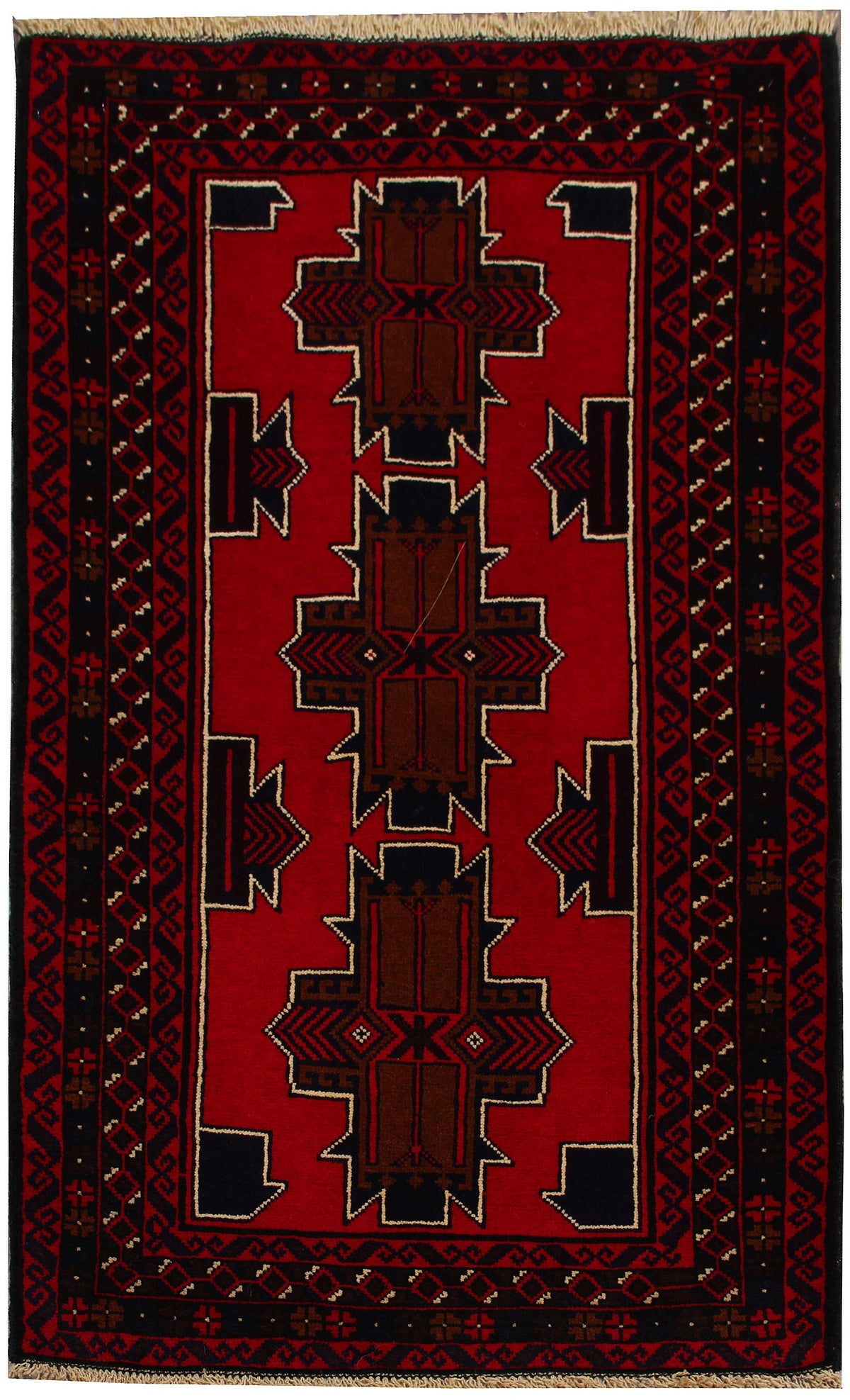 Handmade Adraskan Baluchi Afghan Rug
