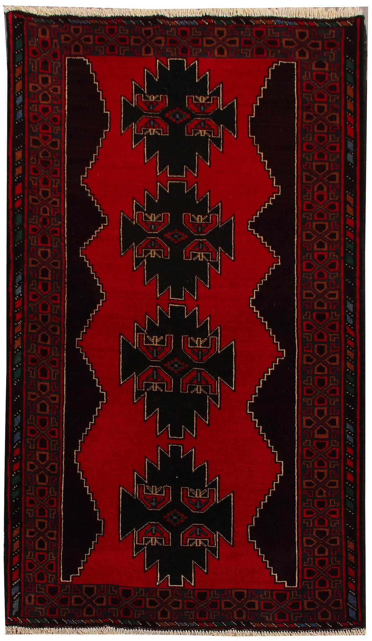 Handmade Adraskan Baluchi Afghan Rug