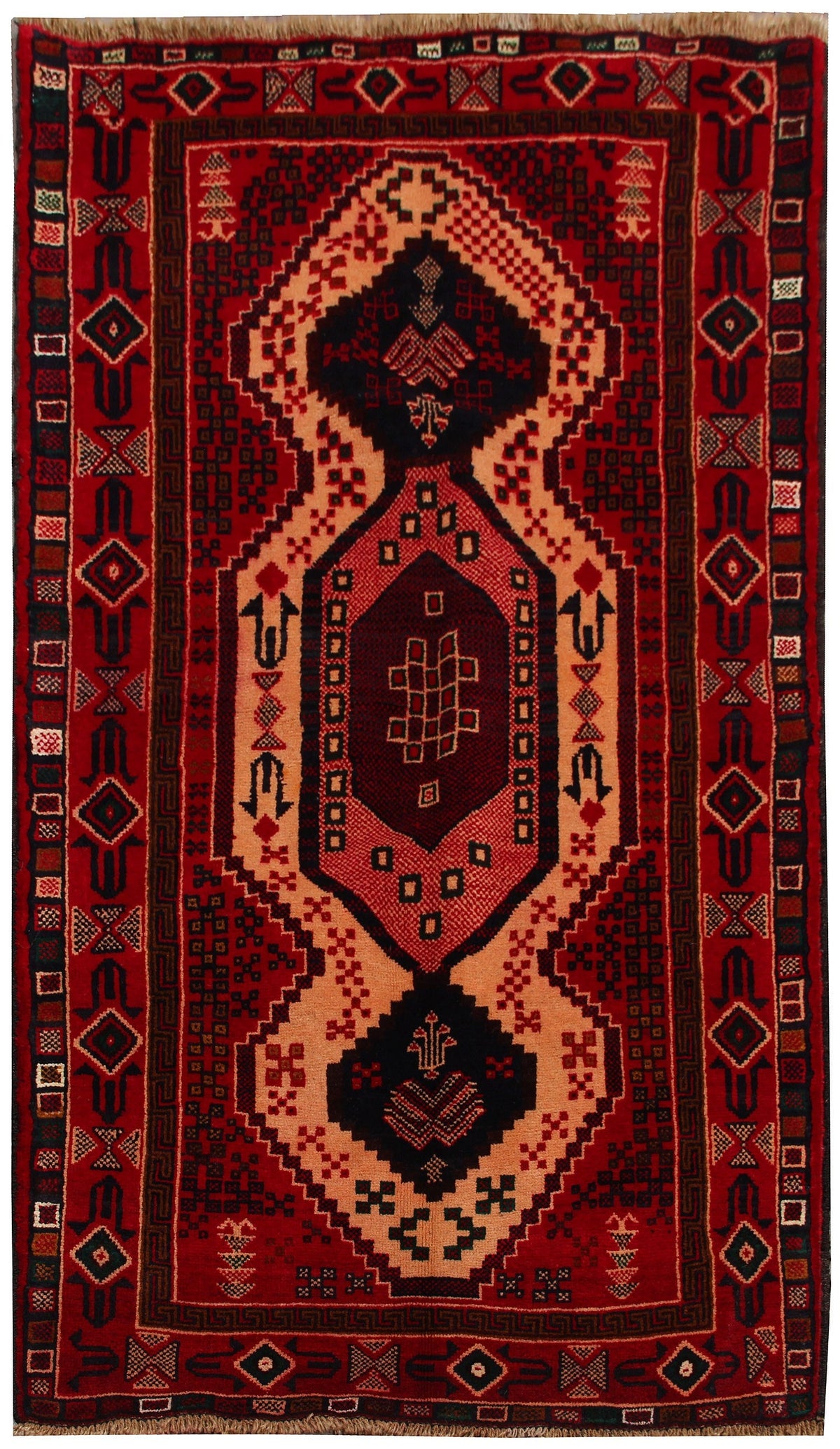 Handmade Adraskan Baluchi Afghan Rug