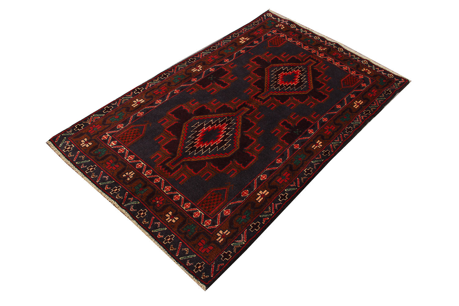 Handmade Adraskan Baluchi Afghan Rug