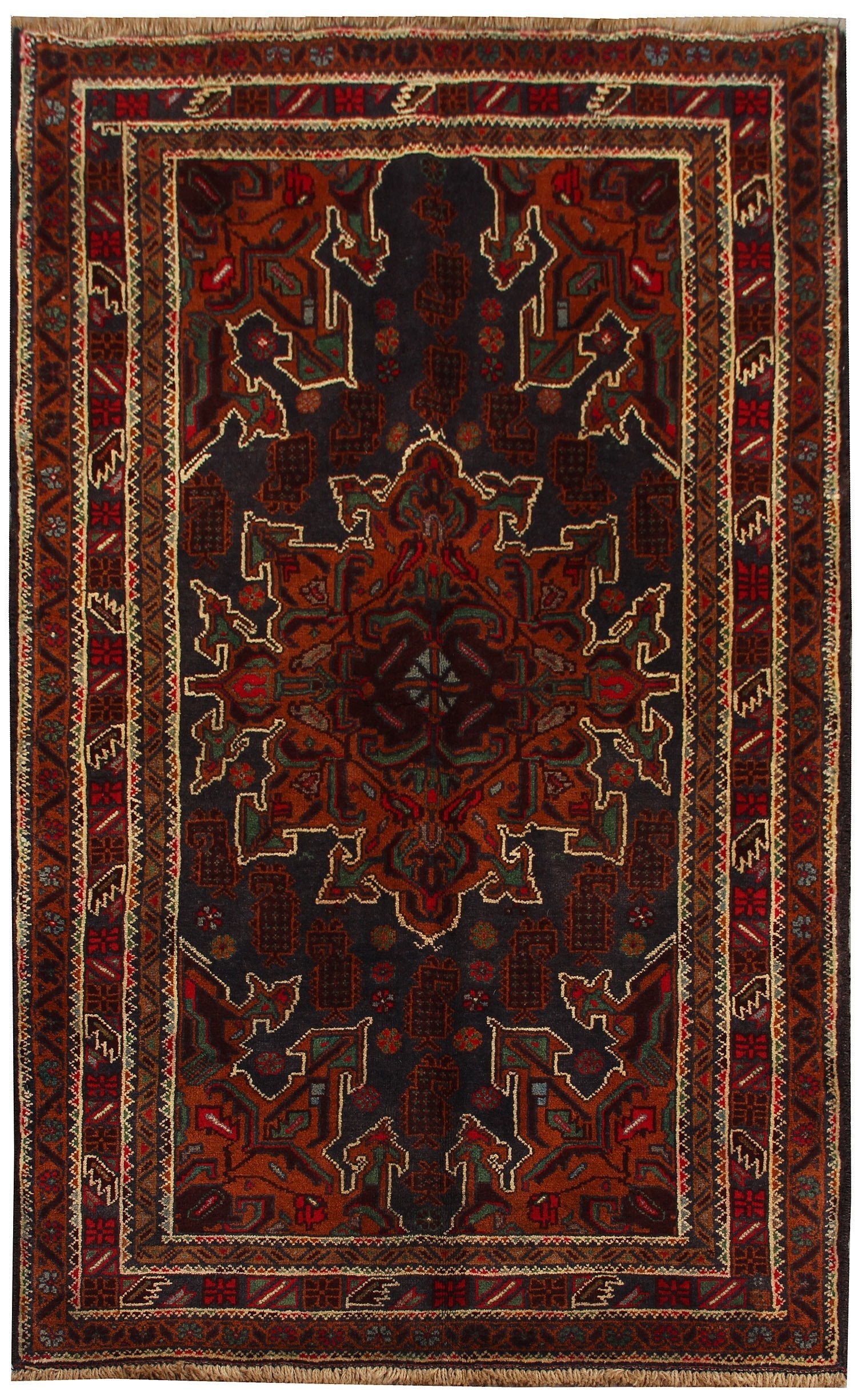 Handmade Adraskan Baluchi Afghan Rug