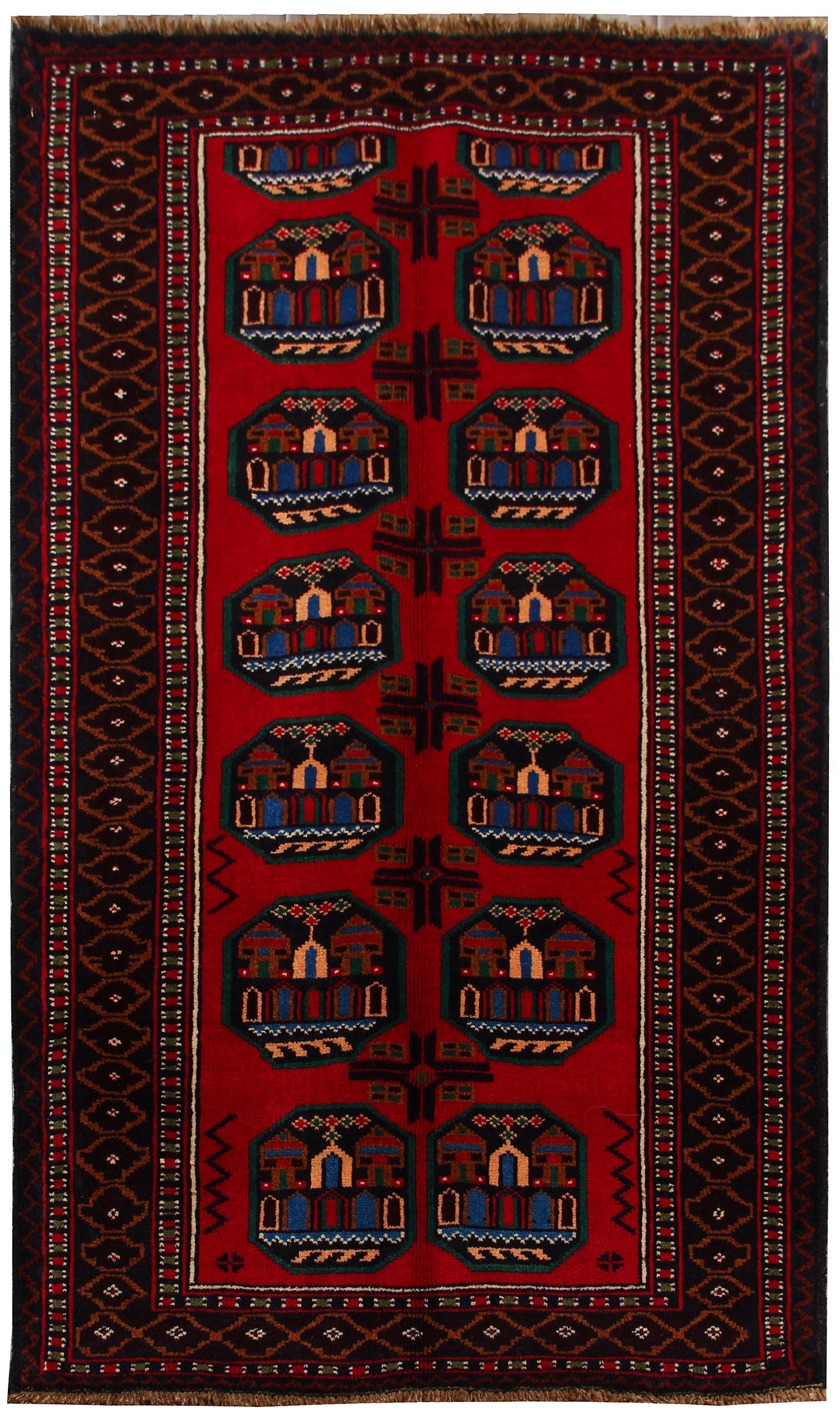 Handmade Adraskan Baluchi Afghan Rug