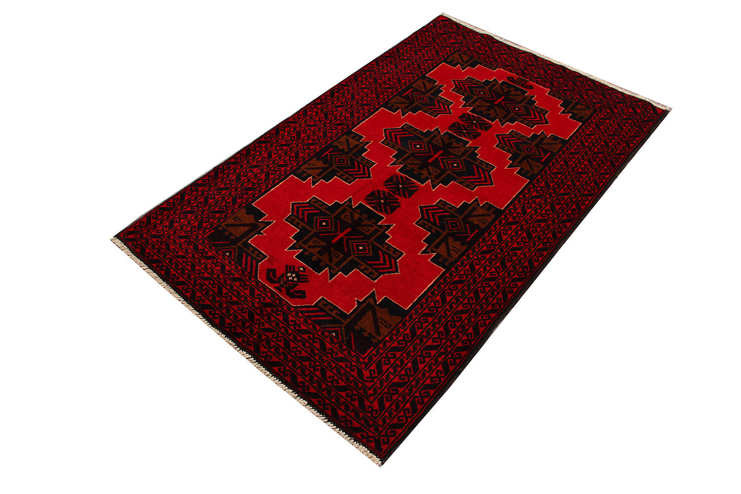 Handmade Adraskan Baluchi Afghan Rug
