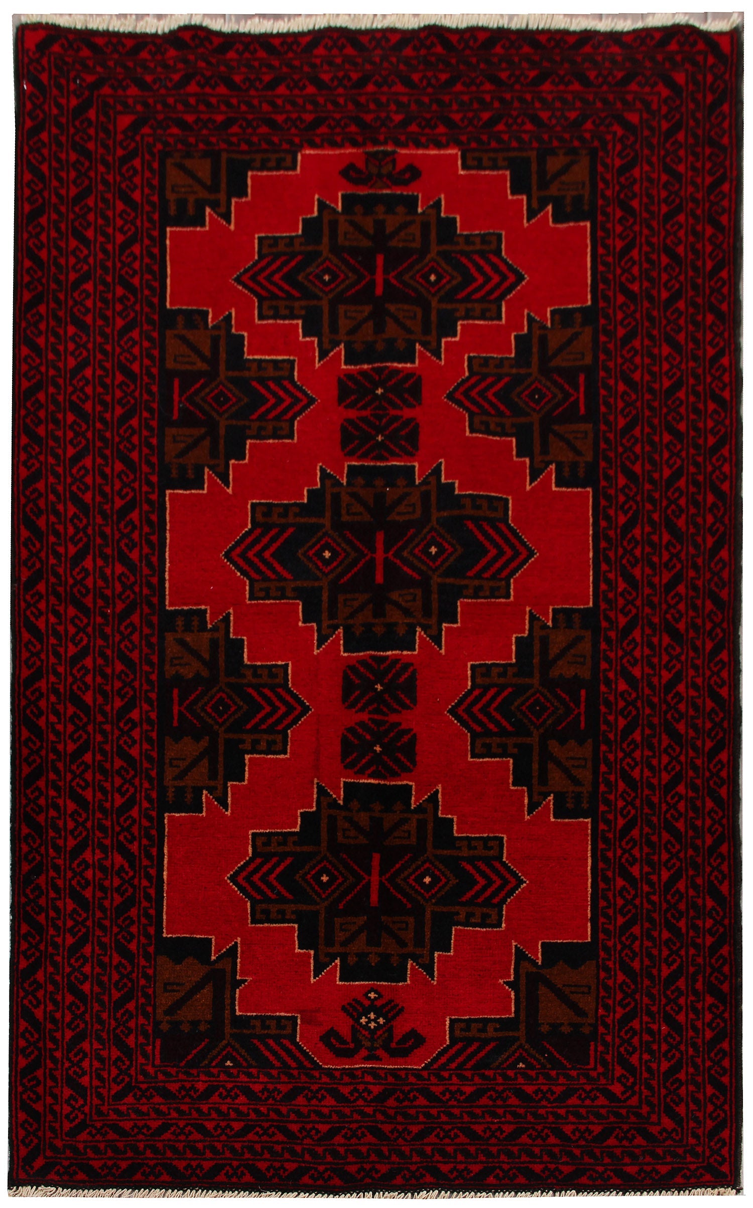 Handmade Adraskan Baluchi Afghan Rug