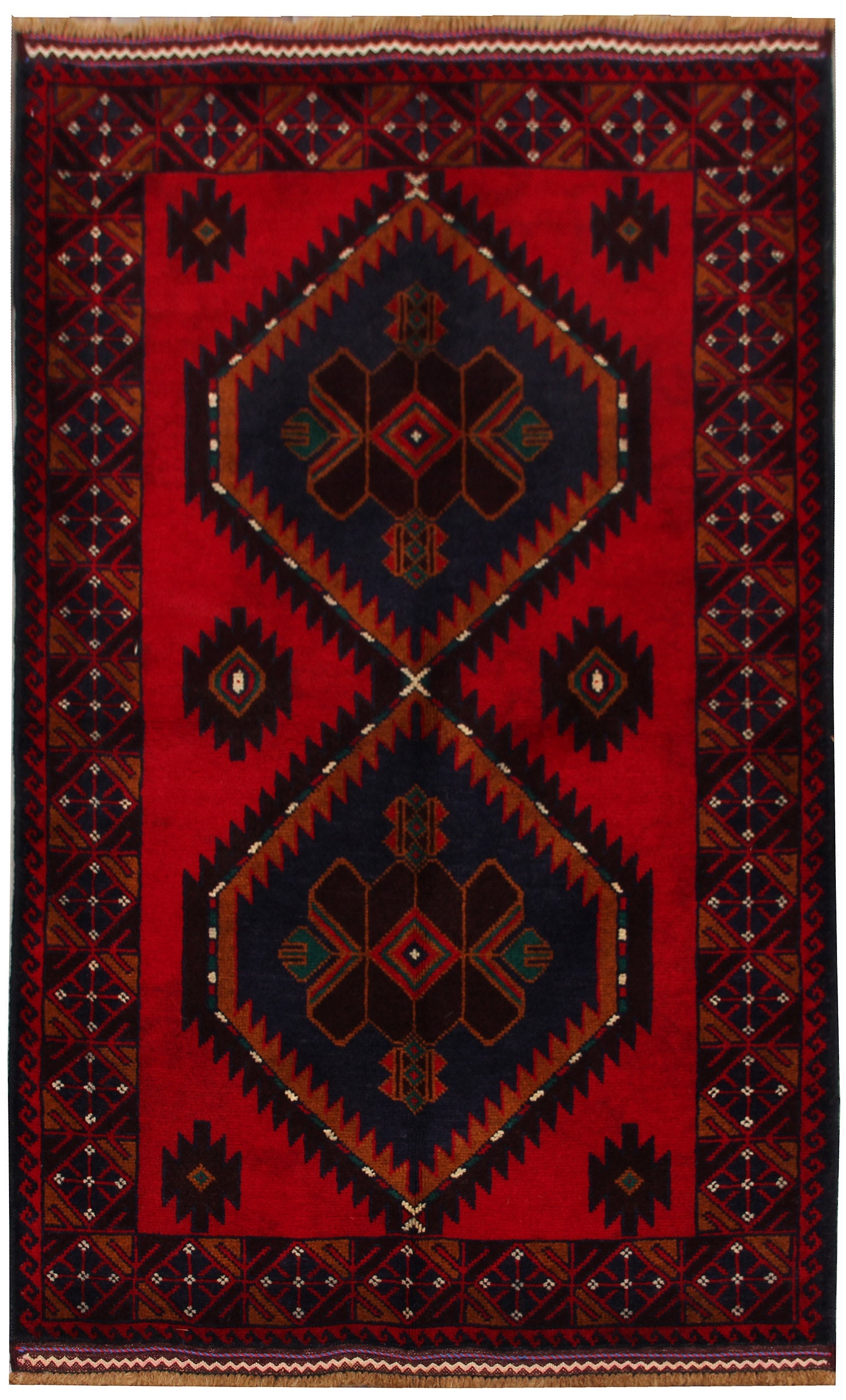 Handmade Adraskan Baluchi Afghan Rug