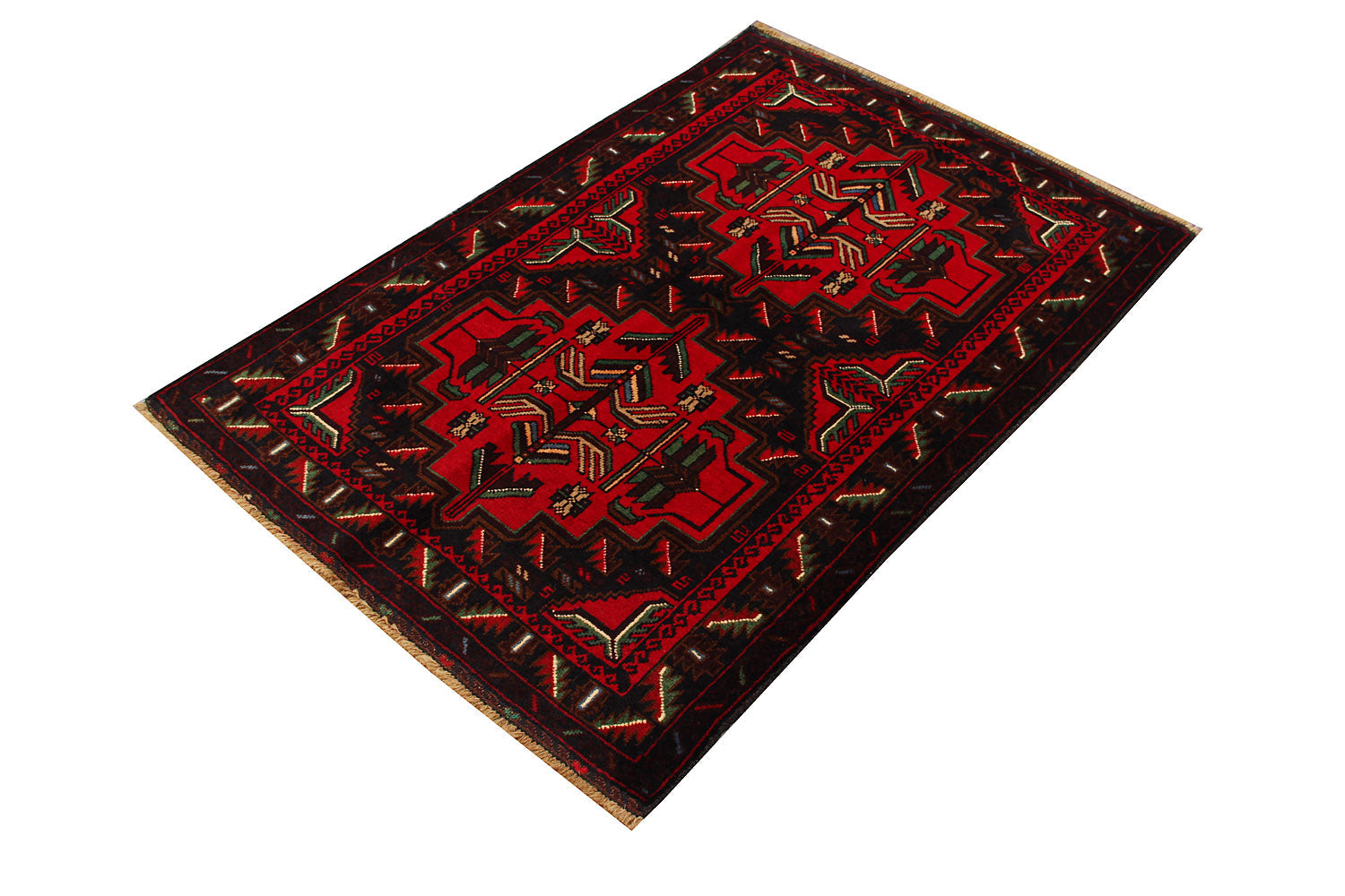 Handmade Adraskan Baluchi Afghan Rug