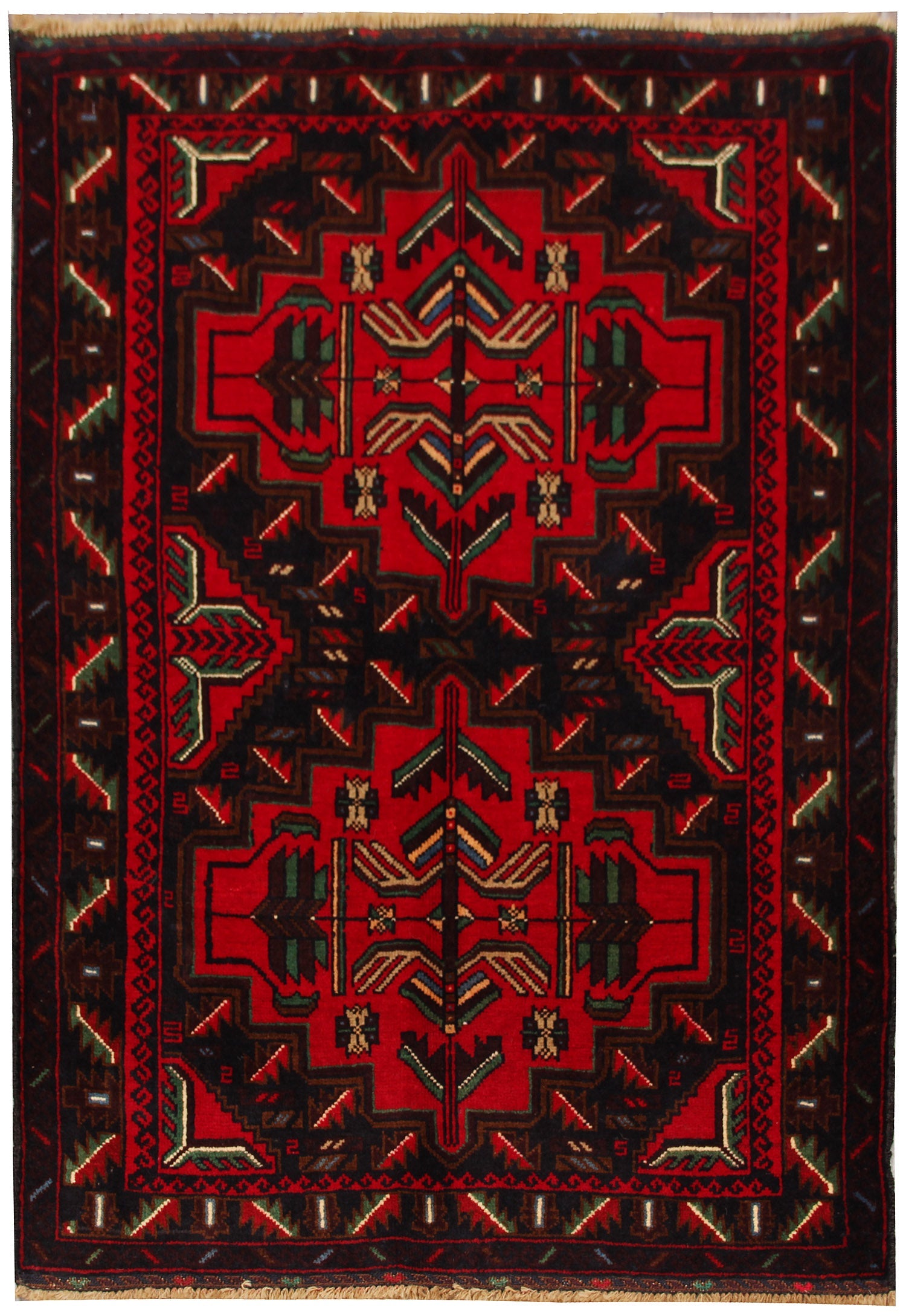 Handmade Adraskan Baluchi Afghan Rug