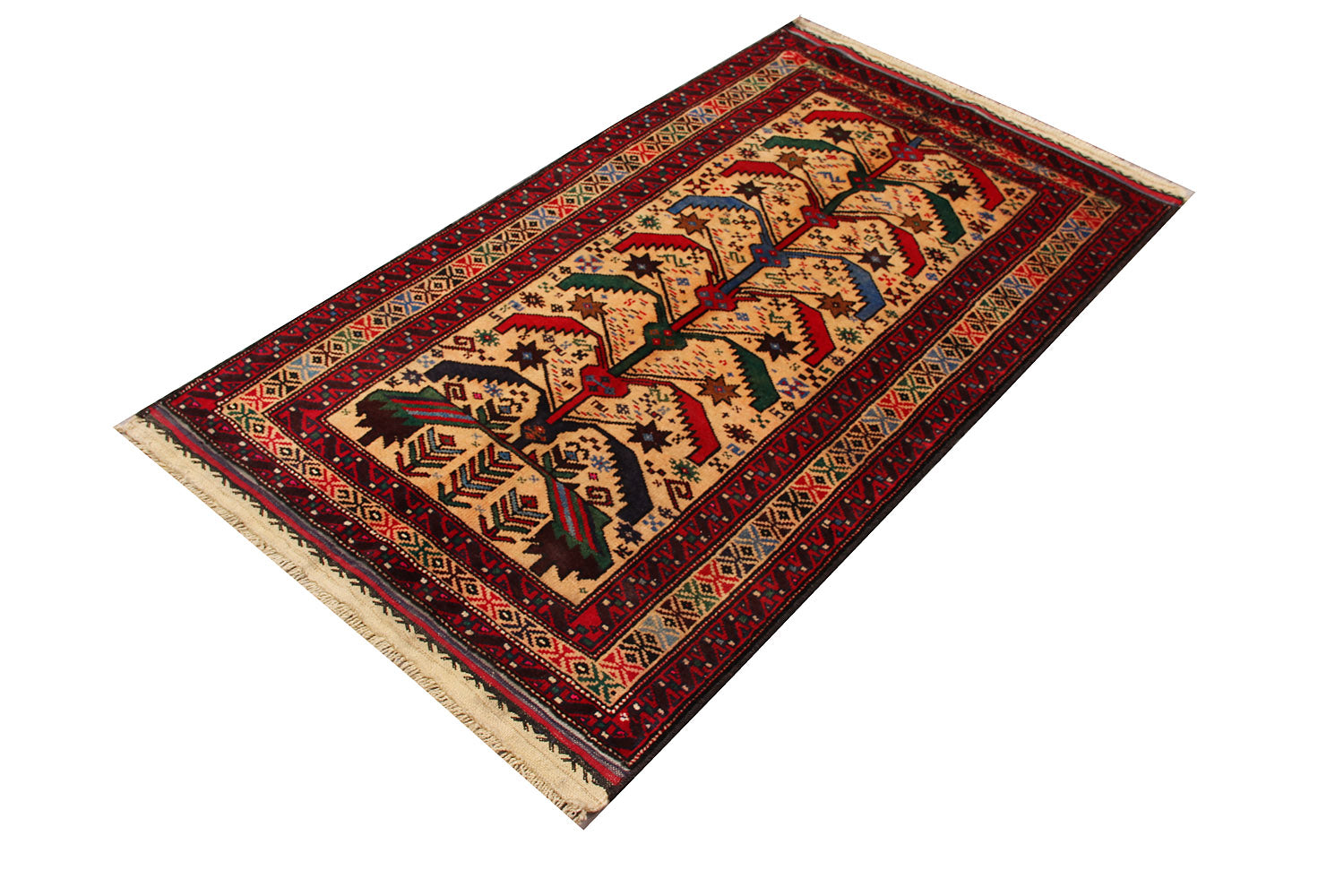 Handmade Adraskan Baluchi Afghan Rug