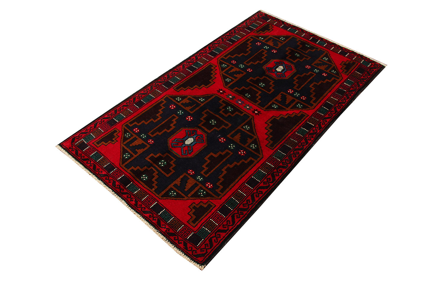 Handmade Adraskan Baluchi Afghan Rug