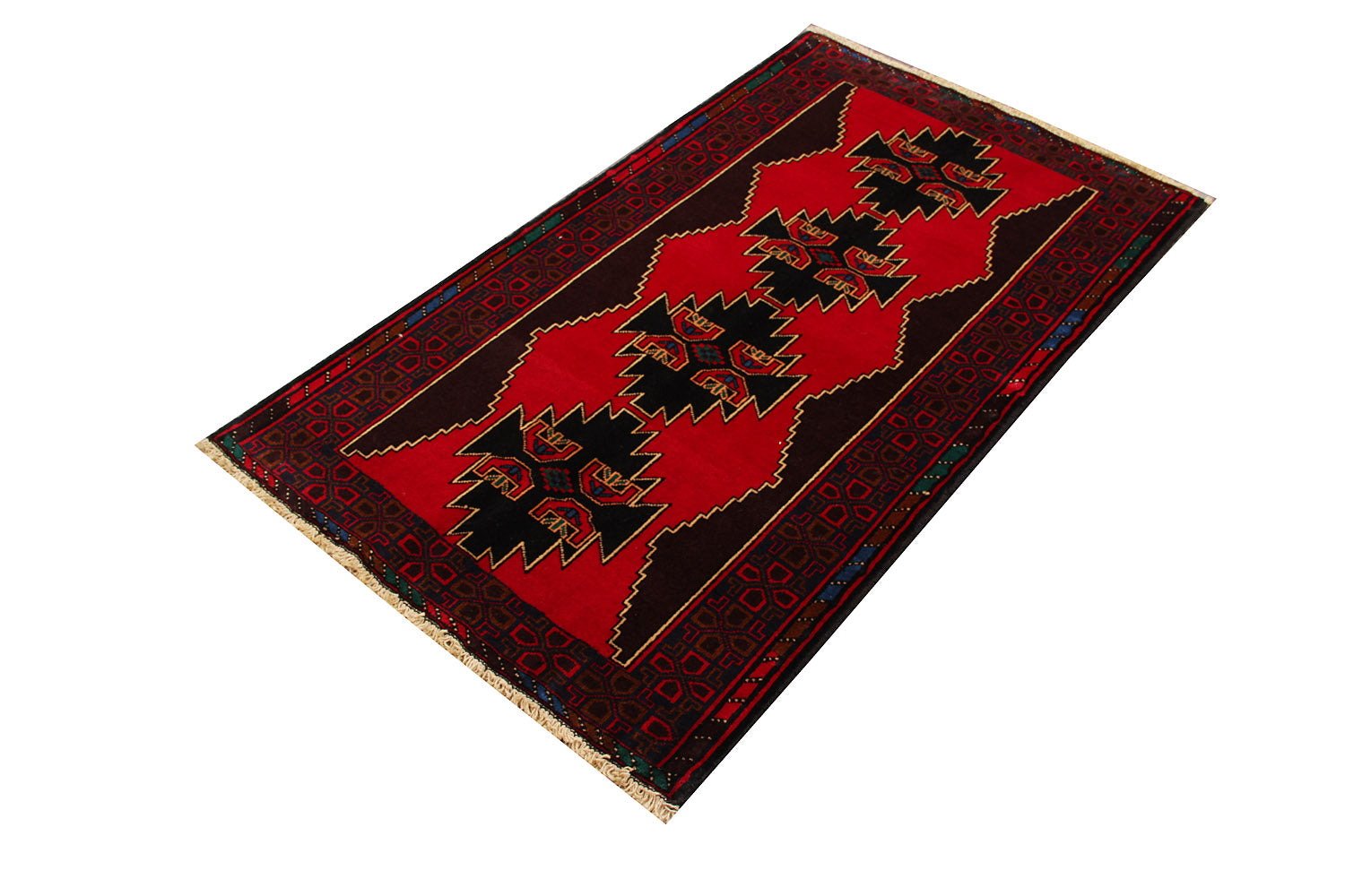 Handmade Adraskan Baluchi Afghan Rug