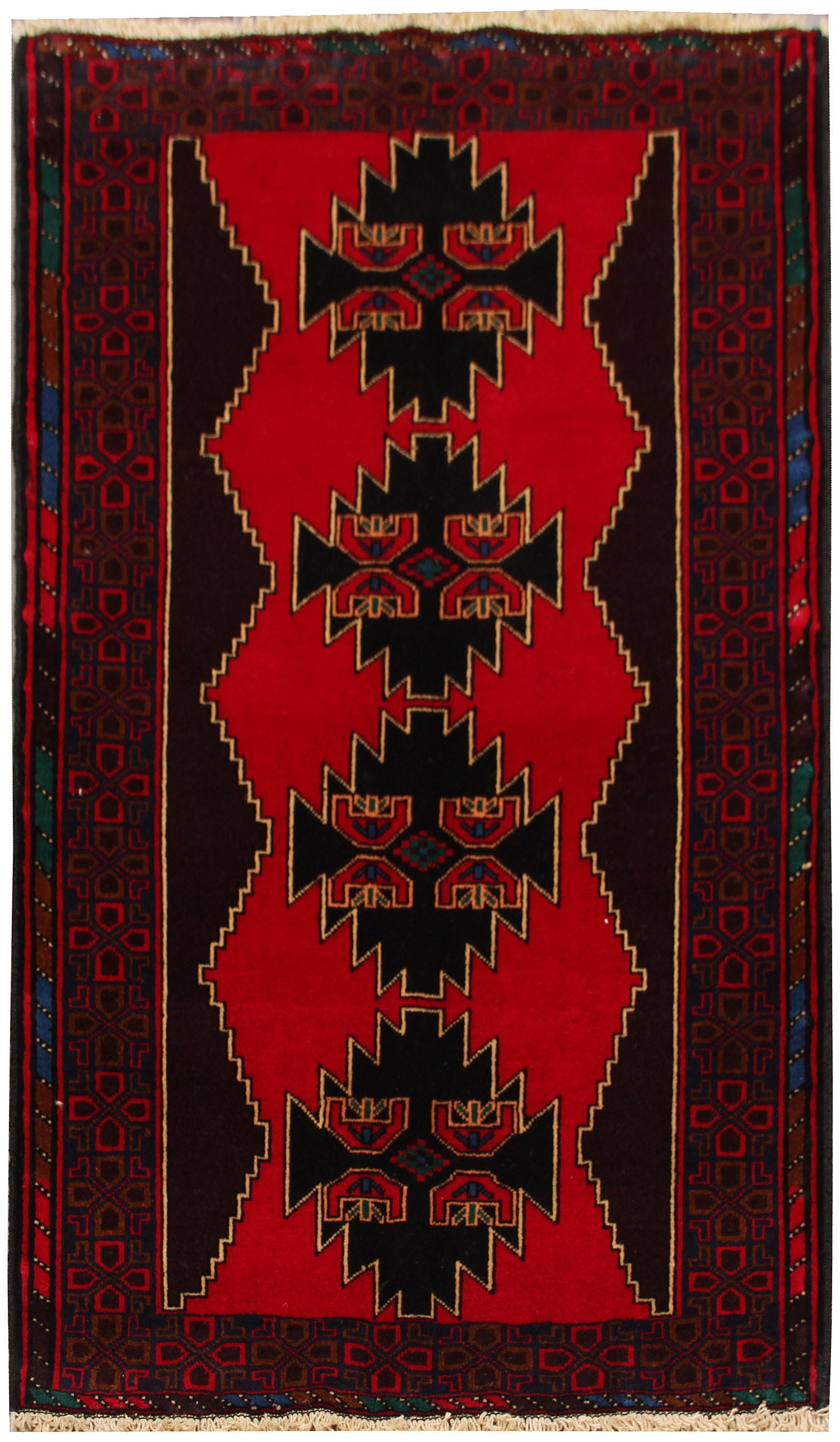 Handmade Adraskan Baluchi Afghan Rug