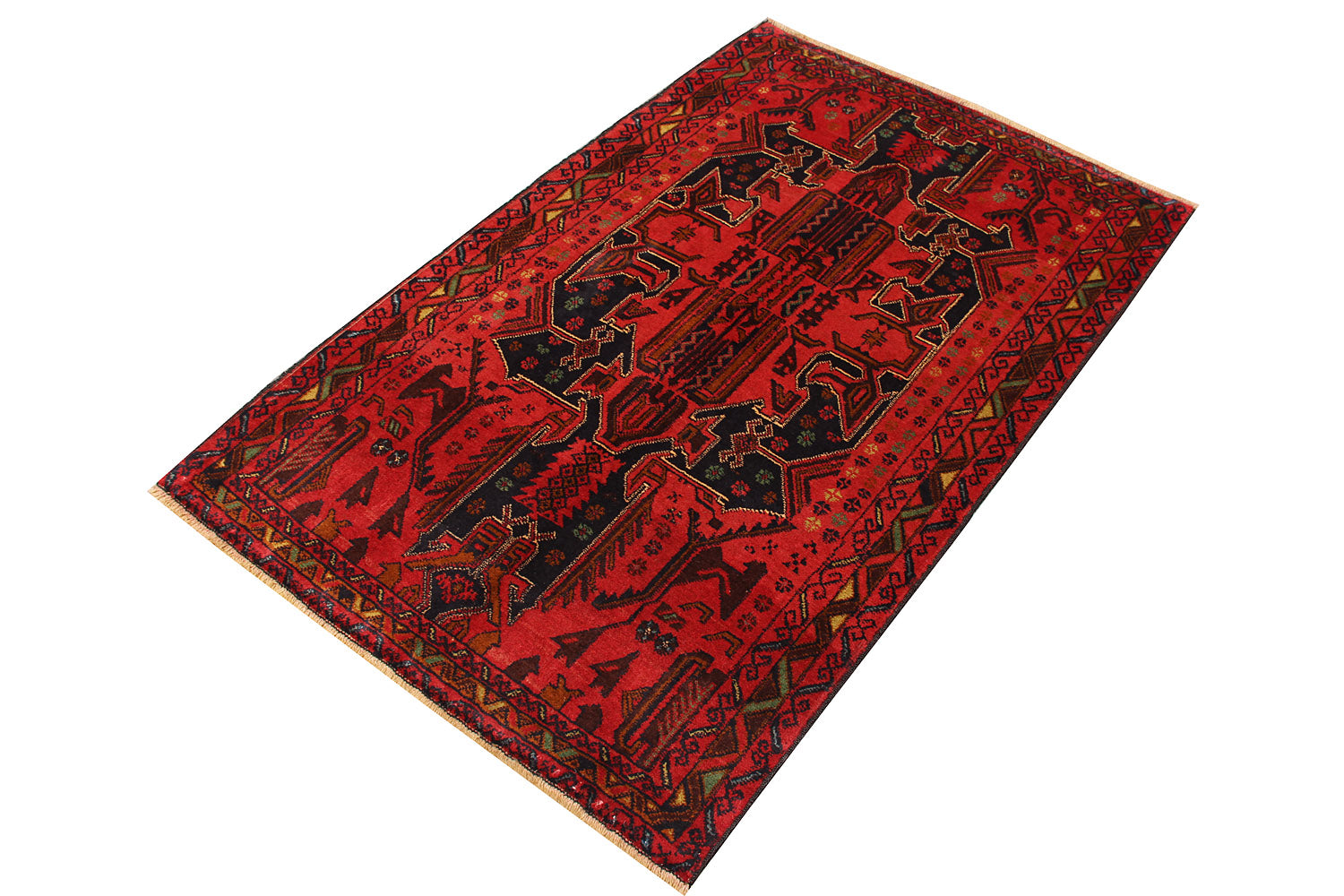 Handmade Adraskan Baluchi Afghan Rug