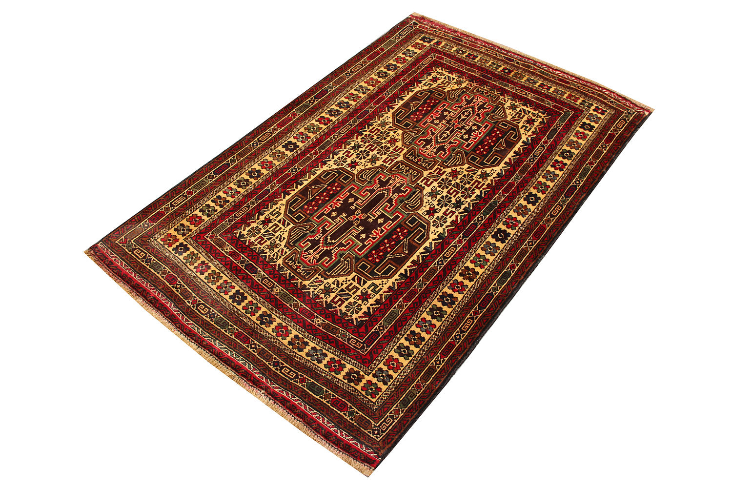 Handmade Adraskan Baluchi Afghan Rug