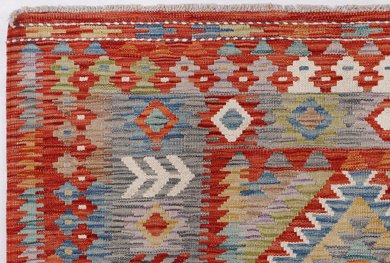 Multy Handmade Veggie Dye Kilim Rug Rectangular